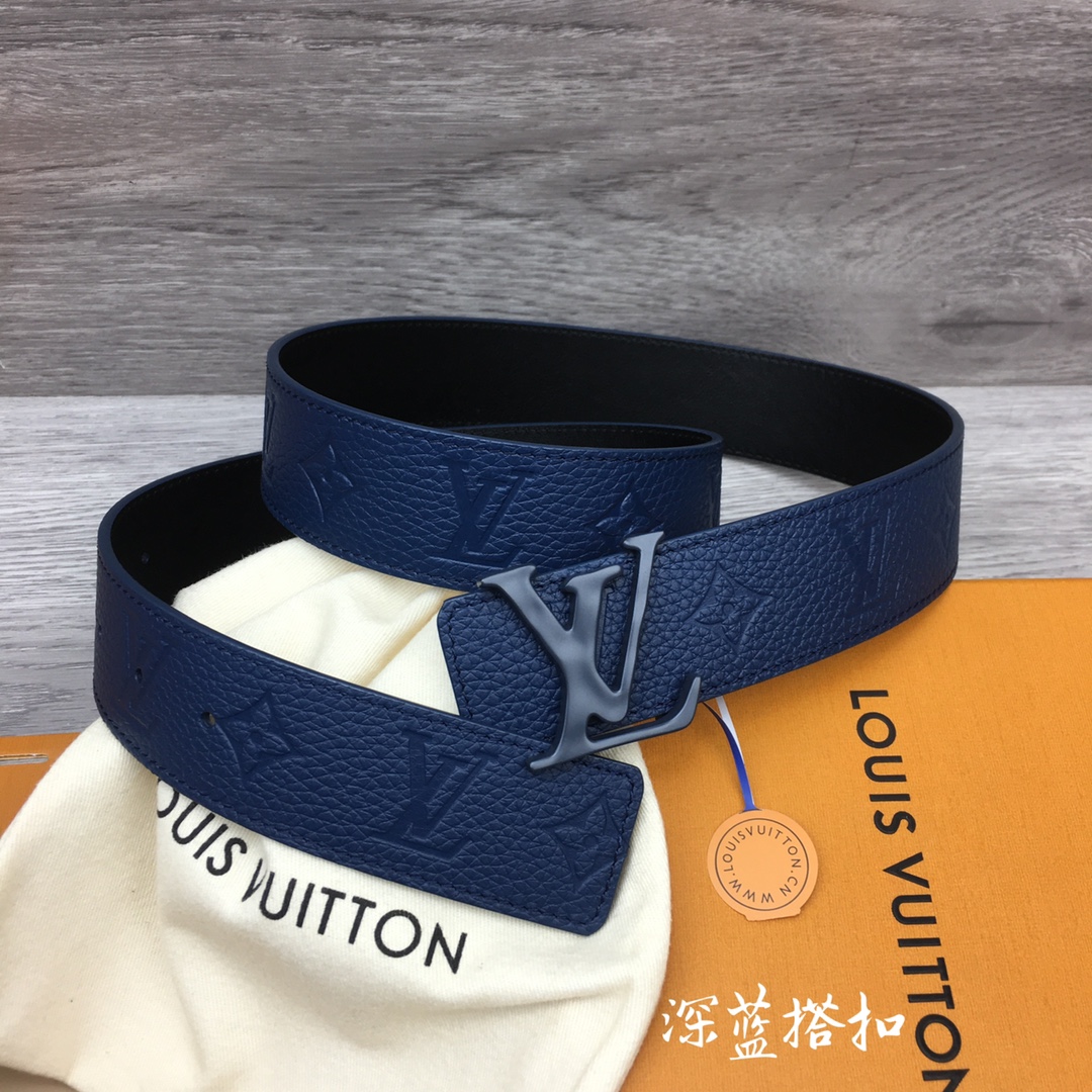 Louis Vuitton Men's Togo Embossed Leather Belt