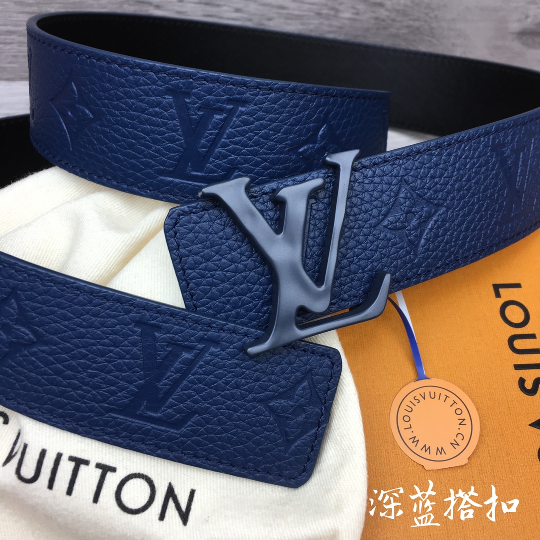 Louis Vuitton Men's Togo Embossed Leather Belt