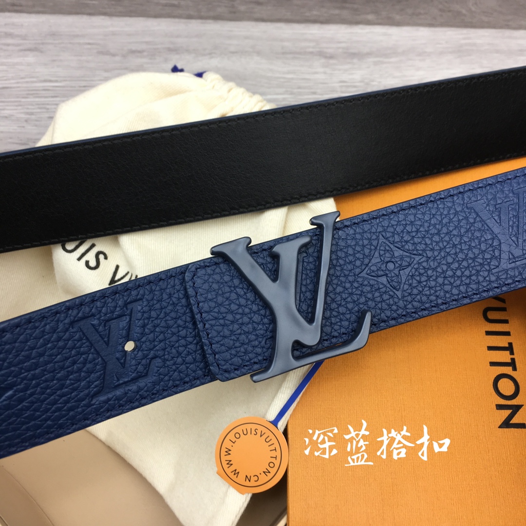 Louis Vuitton Men's Togo Embossed Leather Belt