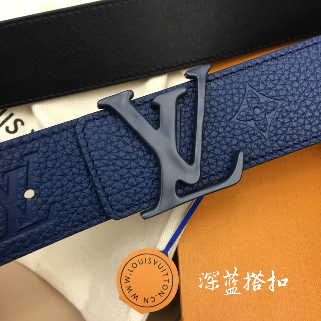 Louis Vuitton Men's Togo Embossed Leather Belt