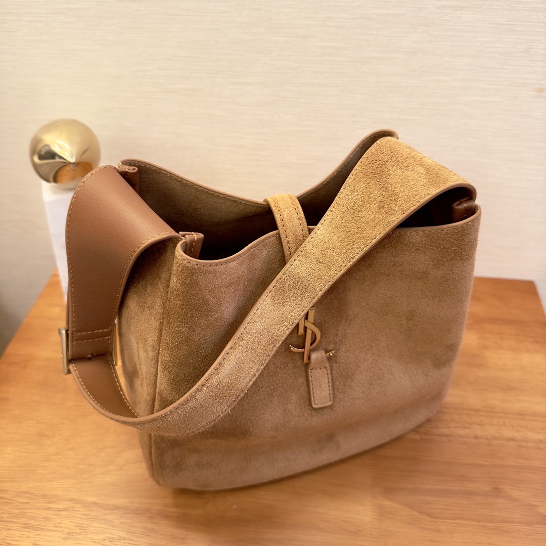  Saint Laurent Small Suede Hobo Bag