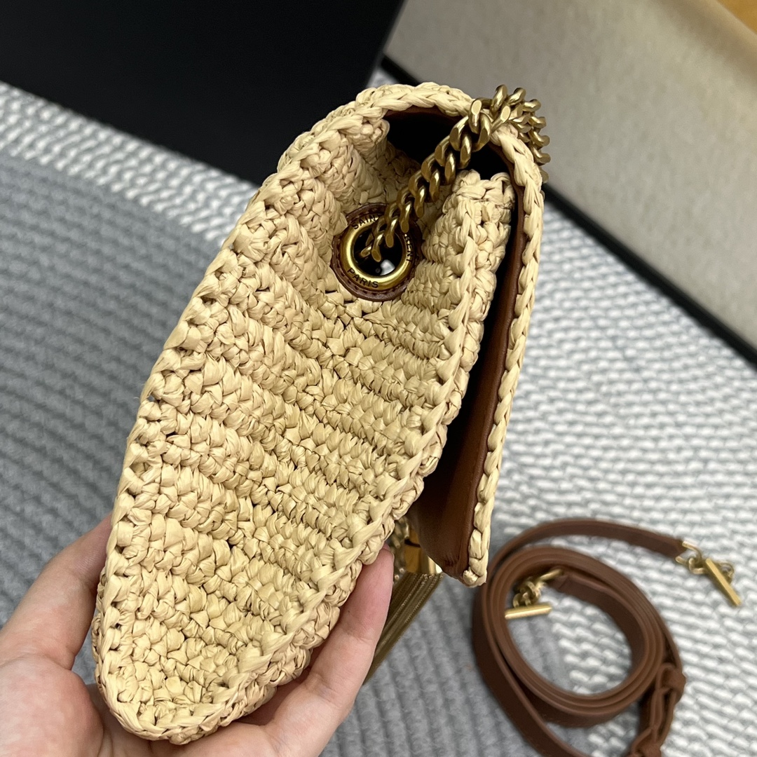 Saint Laurent YSL Kate Straw Bag 99