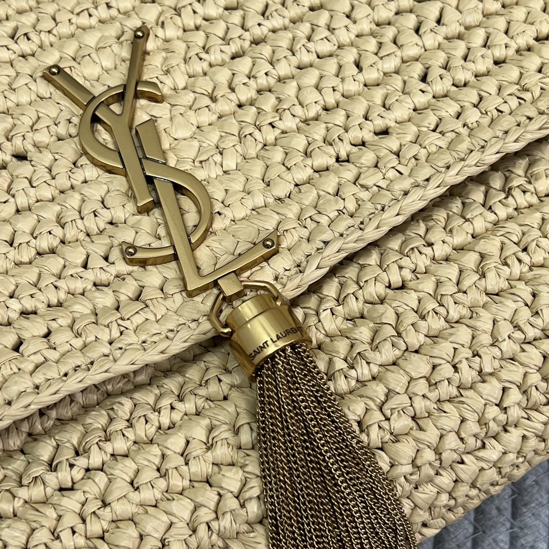 Saint Laurent YSL Kate Straw Bag 99