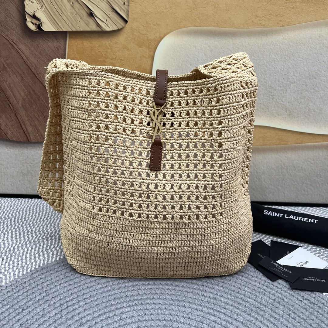 Saint Laurent LE 5A7 Woven Tote Bag