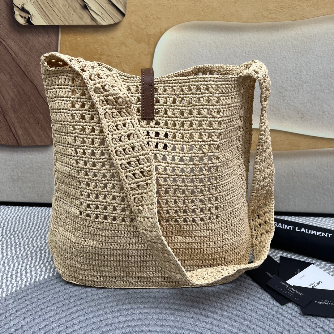 Saint Laurent LE 5A7 Woven Tote Bag