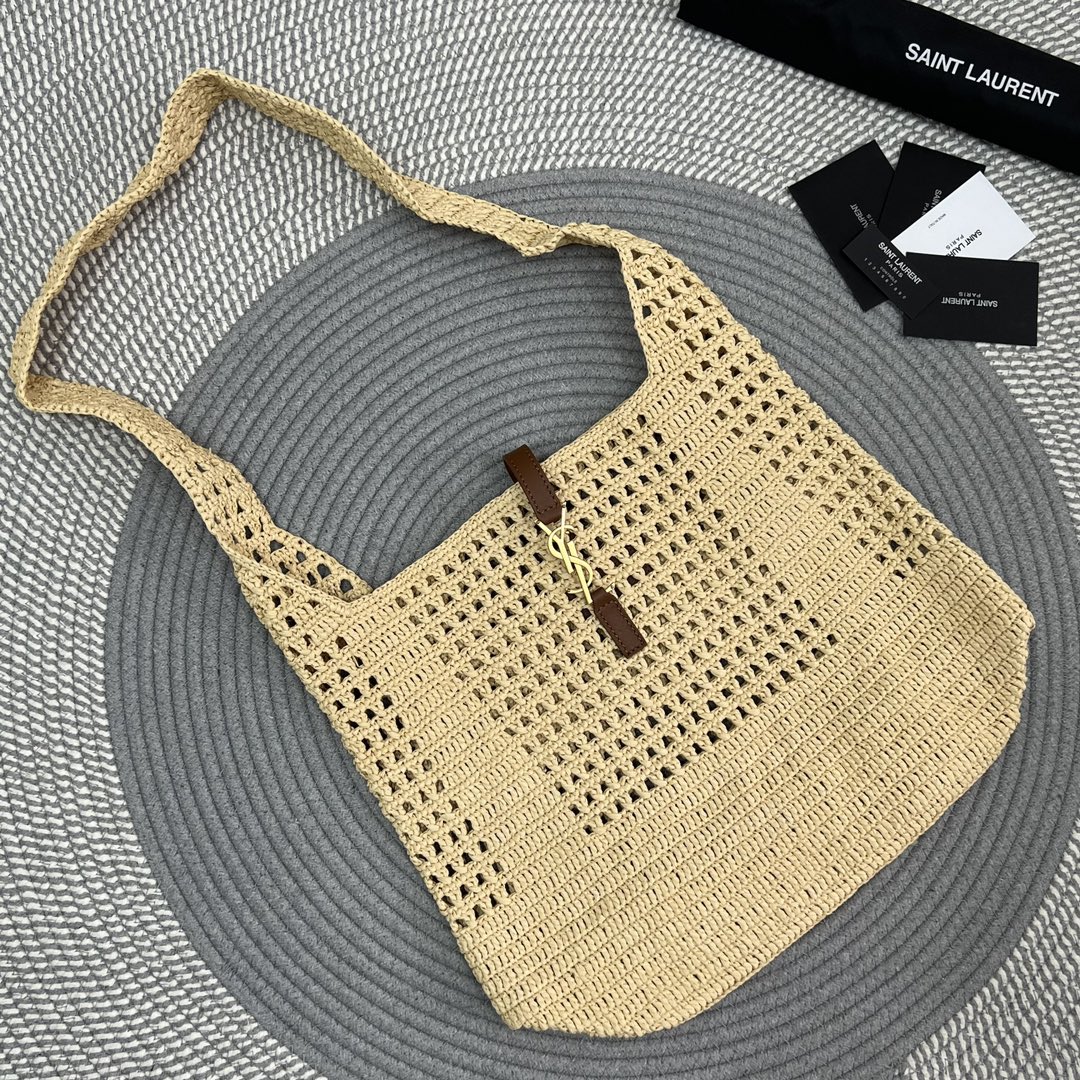 Saint Laurent LE 5A7 Woven Tote Bag