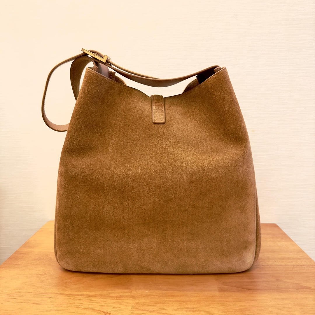 Saint Laurent Large Suede Hobo Bag