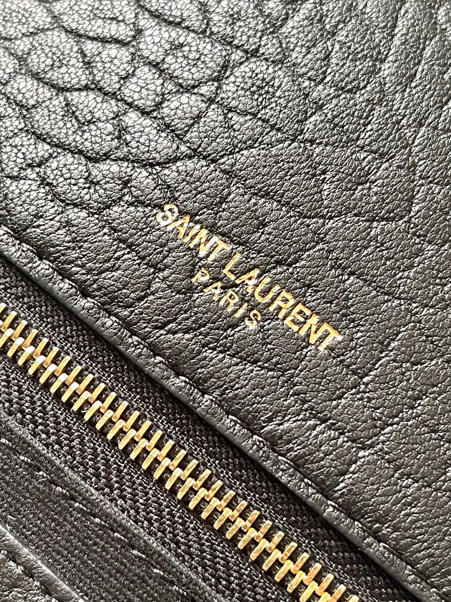 Saint Laurent CALYPSO Elephant Grain Lambskin Chain Bag