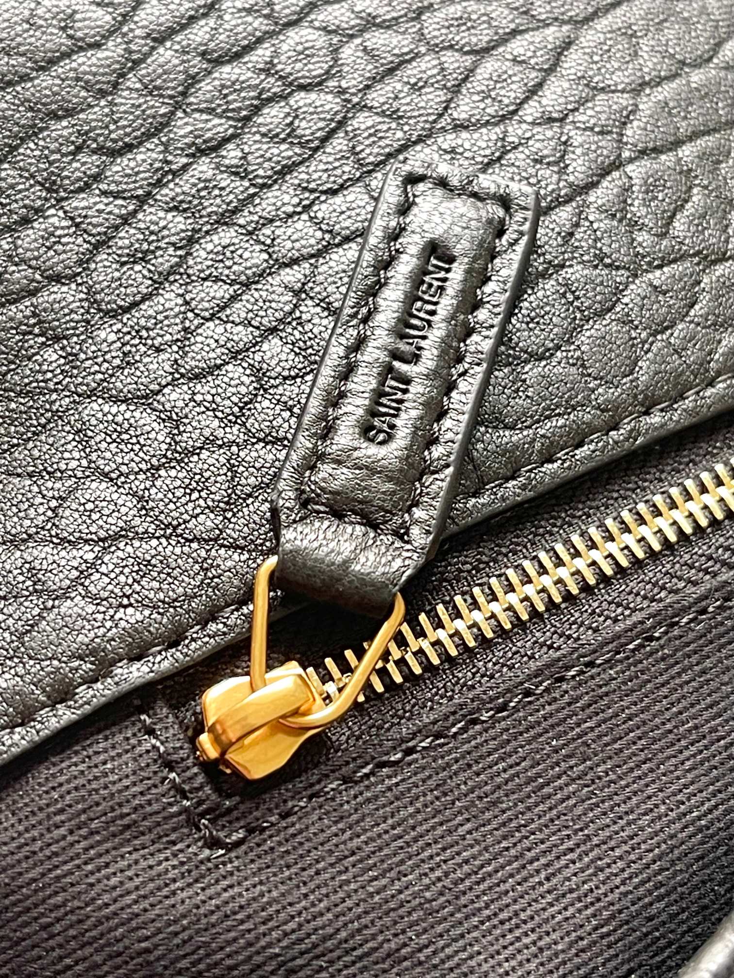 Saint Laurent CALYPSO Elephant Grain Lambskin Chain Bag