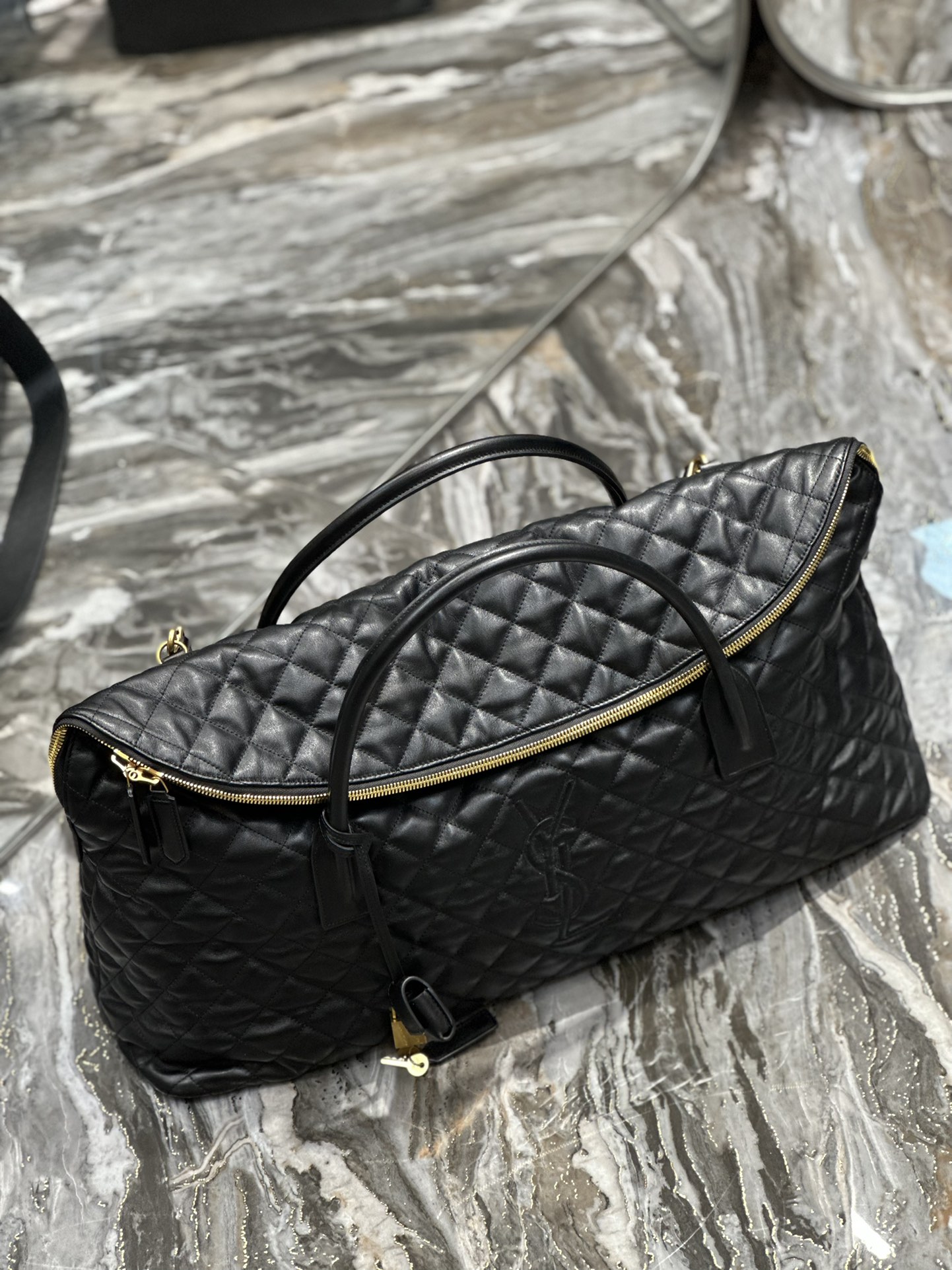 Saint Laurent ES Giant Quilted Leather Travel Bag