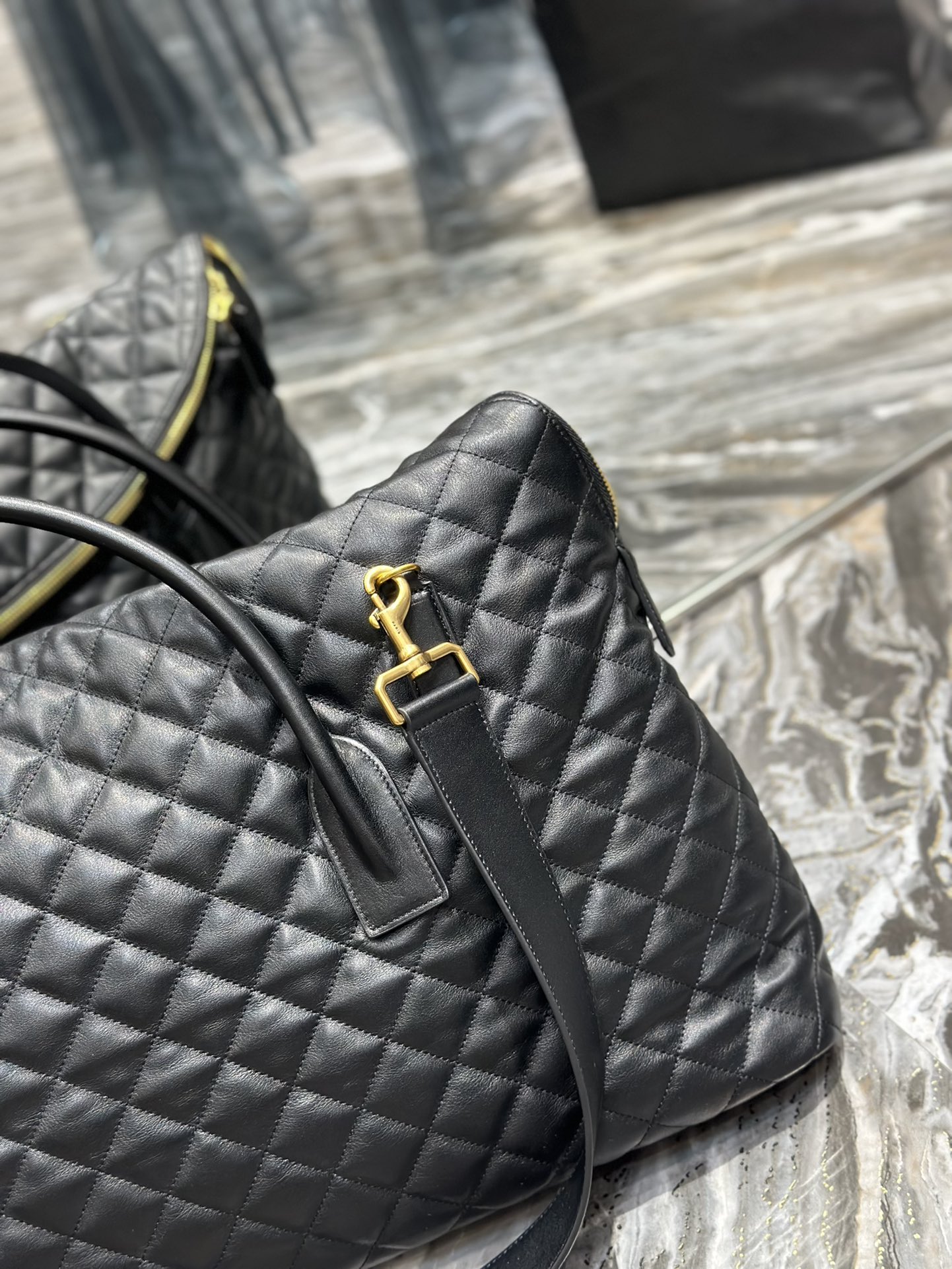 Saint Laurent ES Giant Quilted Leather Travel Bag