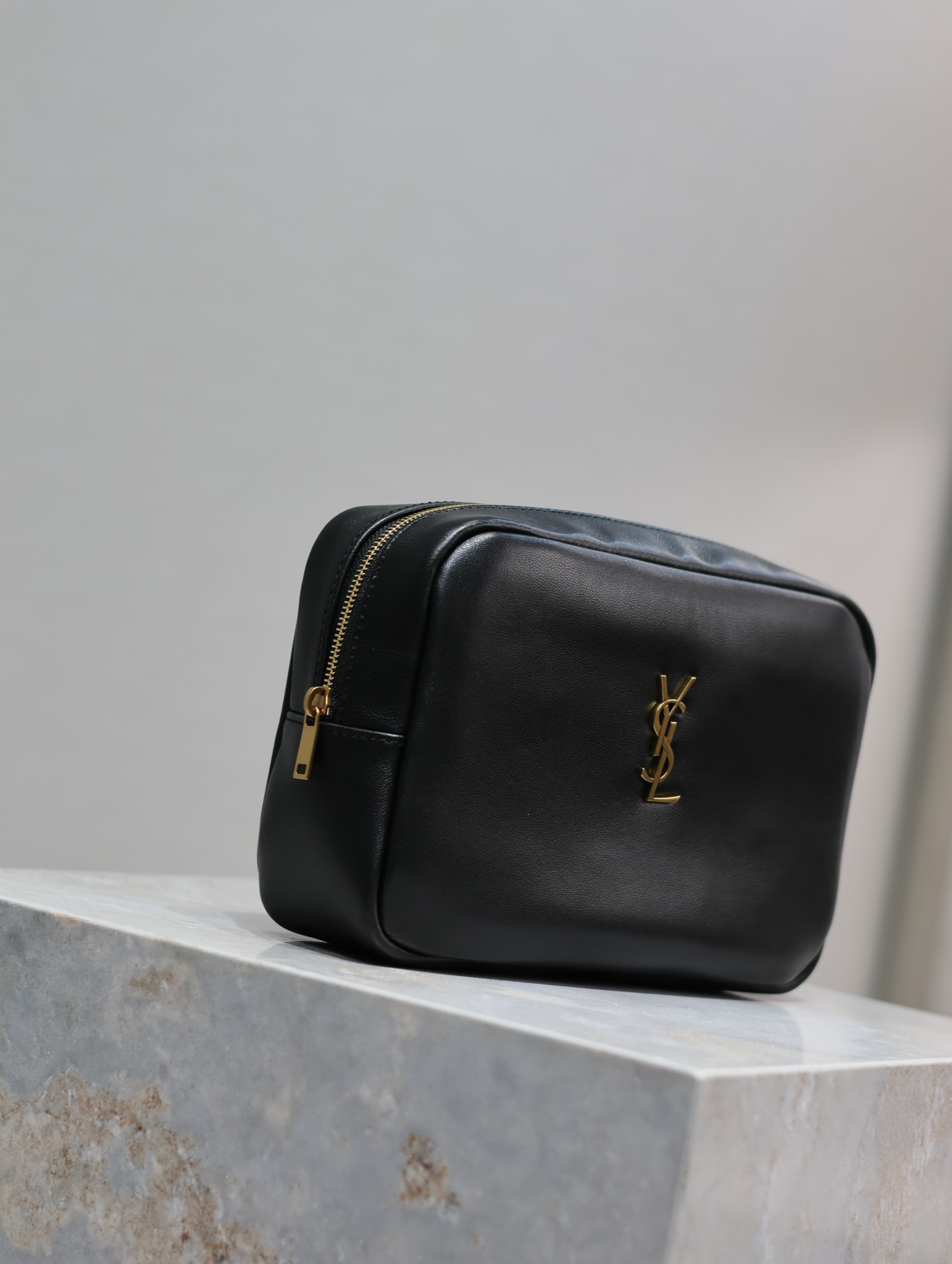 Saint Laurent CALYPSO Makeup Bag in Black