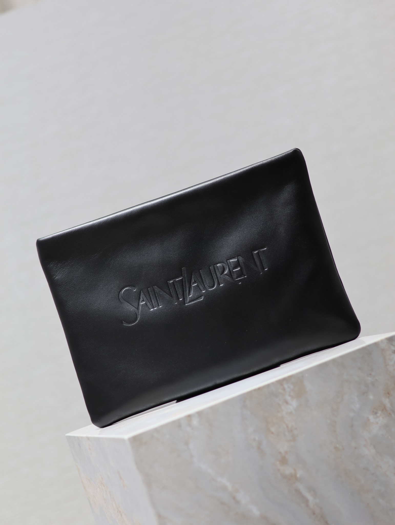 Saint Laurent Monogram Clutch in Black