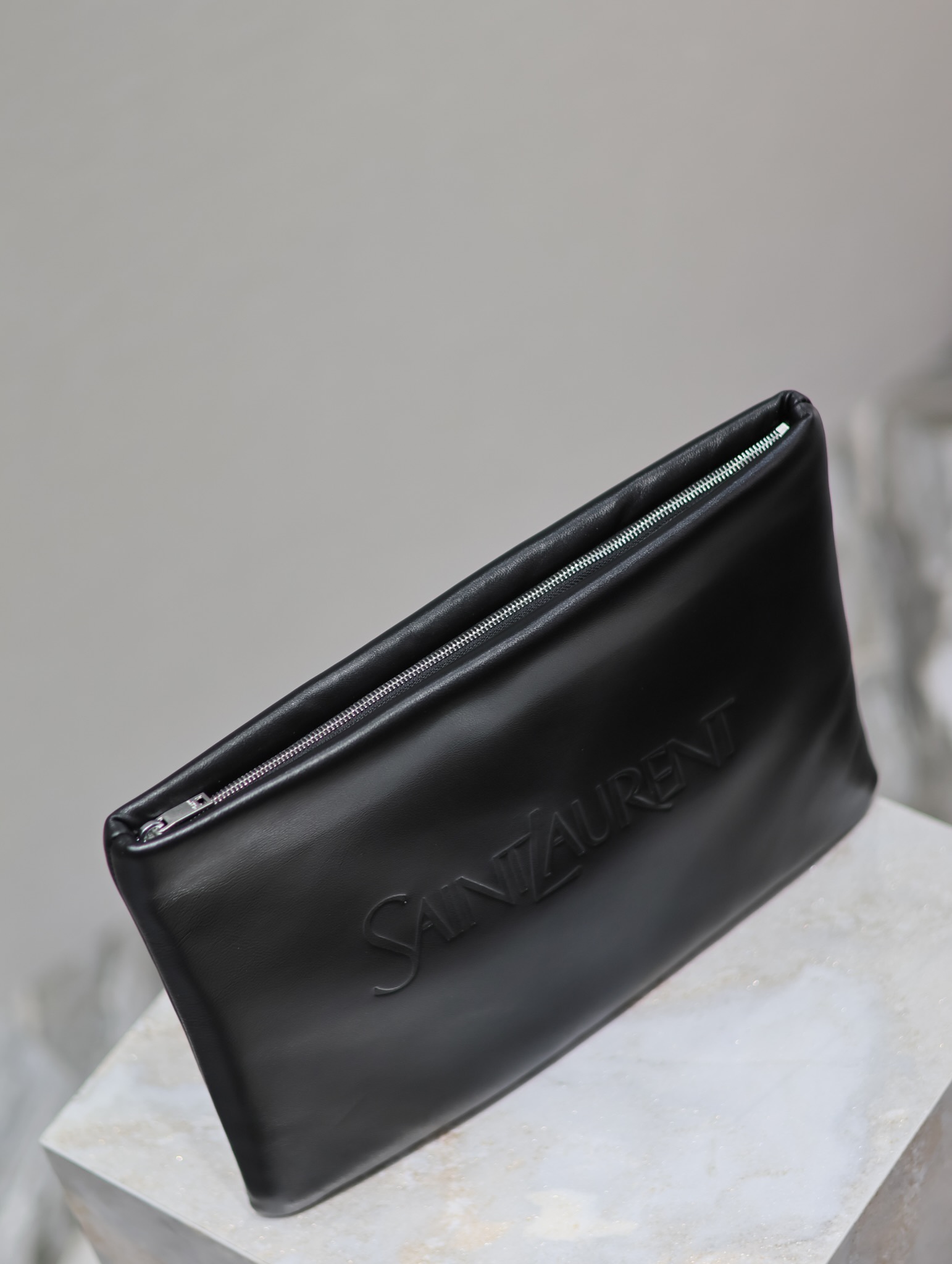 Saint Laurent Monogram Clutch in Black