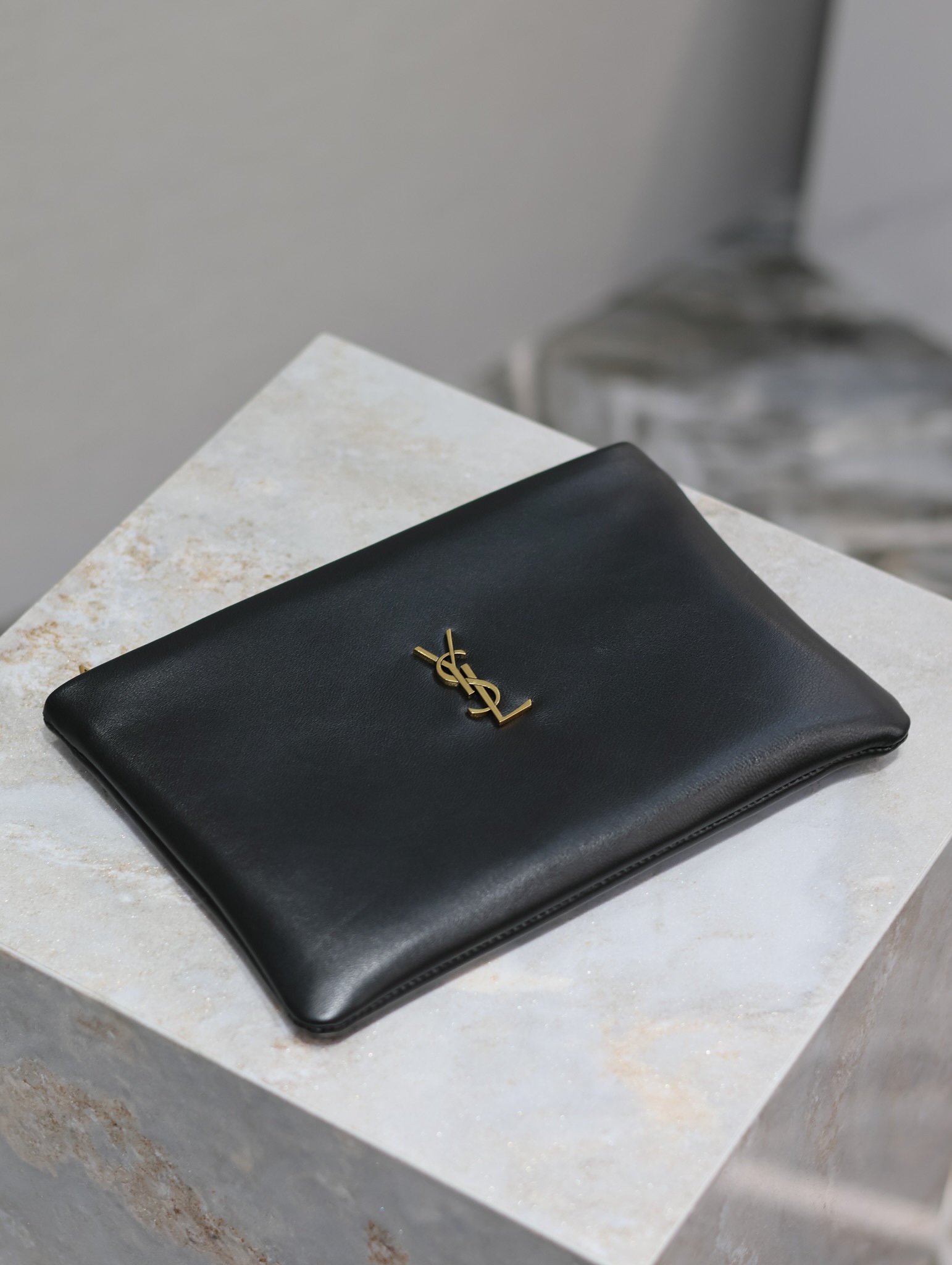 Saint Laurent Calypso Clutch in Black