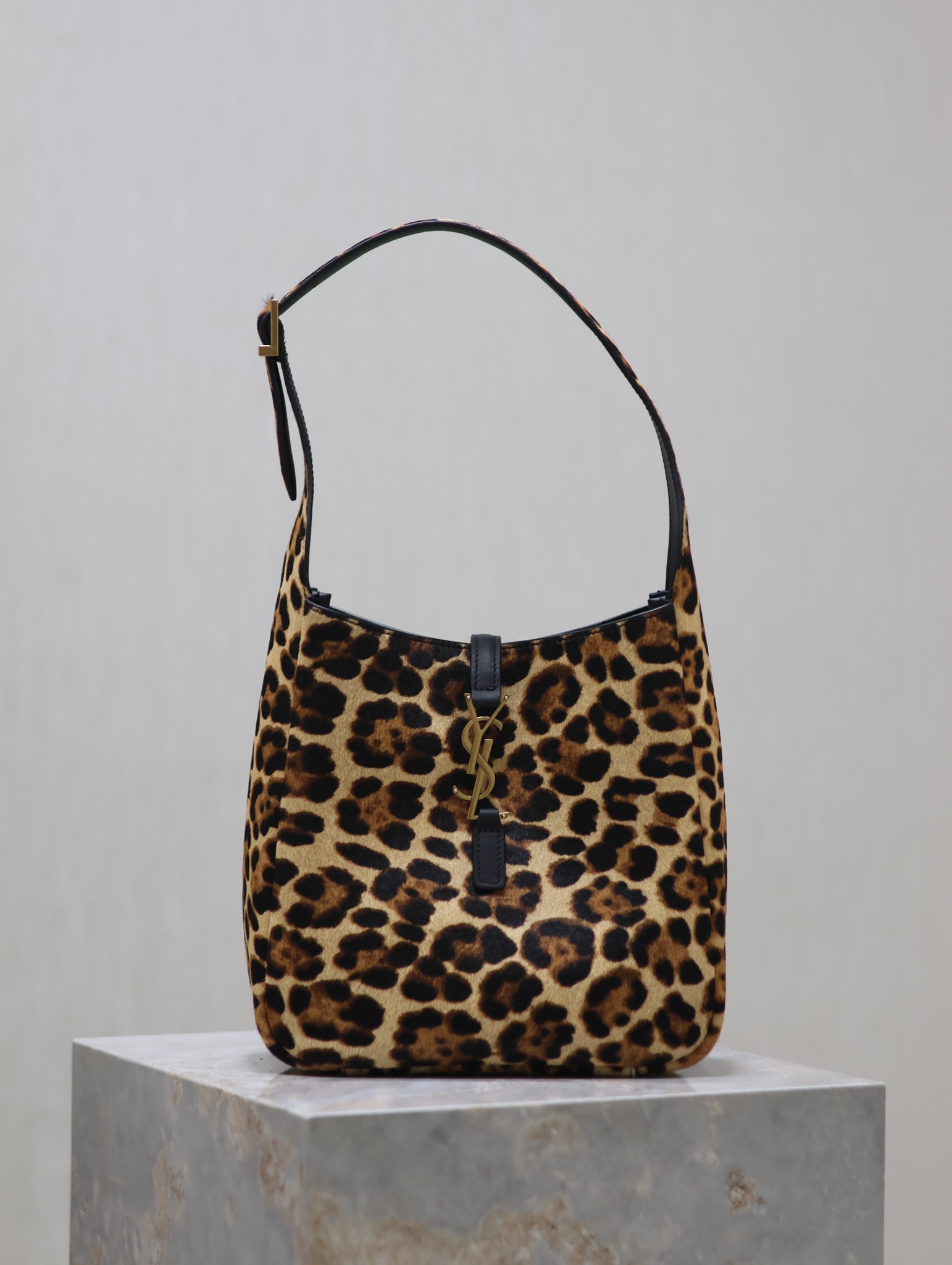 Saint Laurent LE 5A7 Leopard Print Shoulder Bag