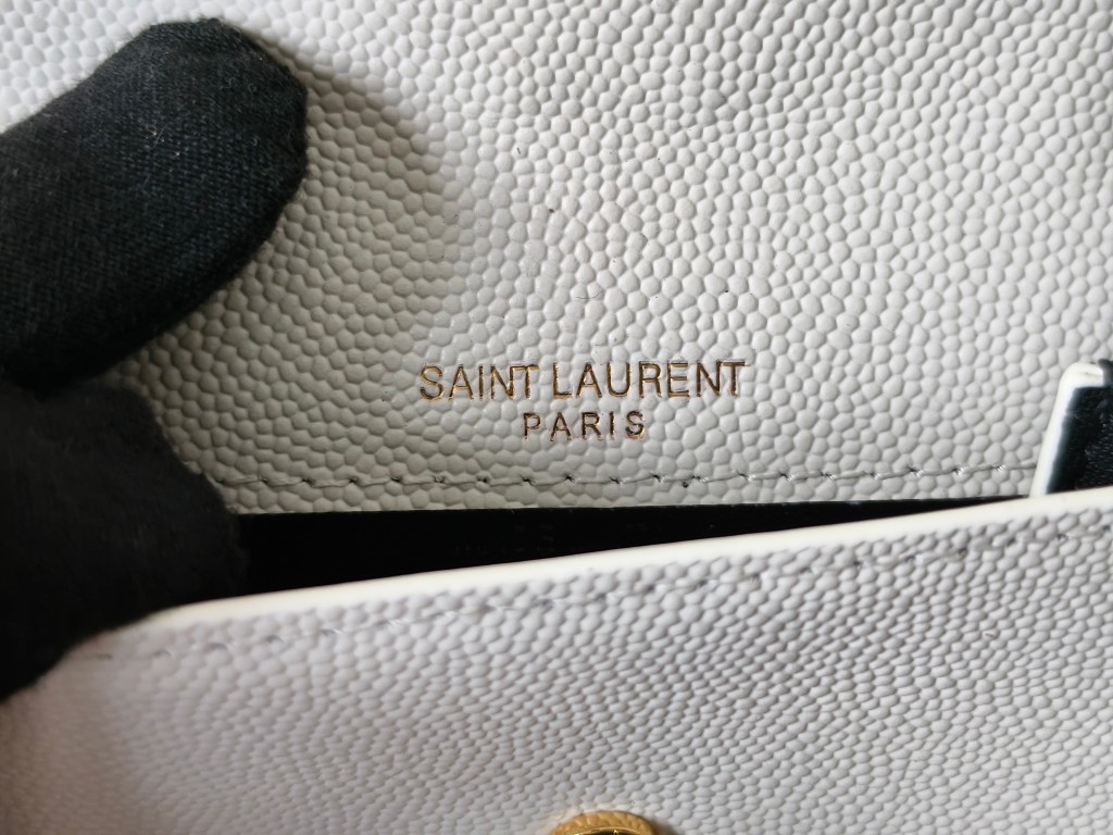 Saint Laurent SYL New Caviar Leather Coin Card Holder