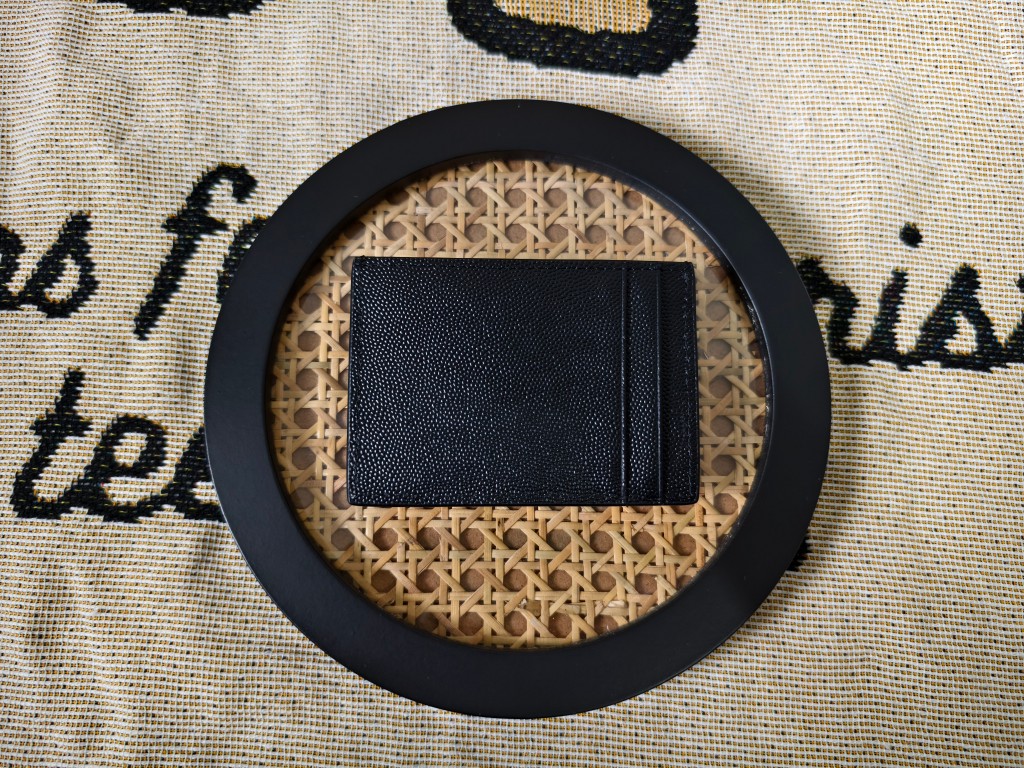 Saint Laurent SYL New Caviar Leather Coin Card Holder