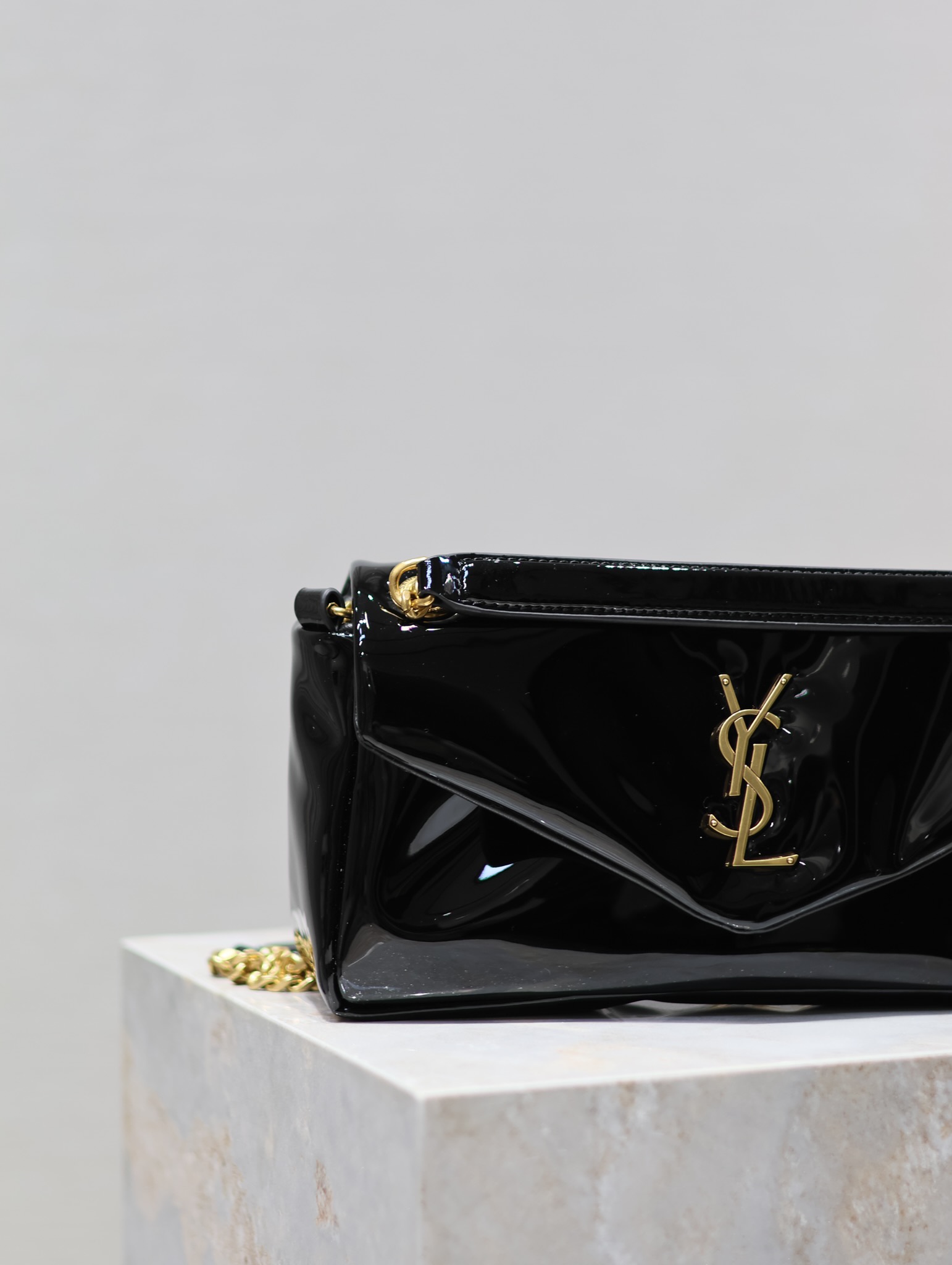 Saint Laurent Calypso Patent Leather Chain Bag