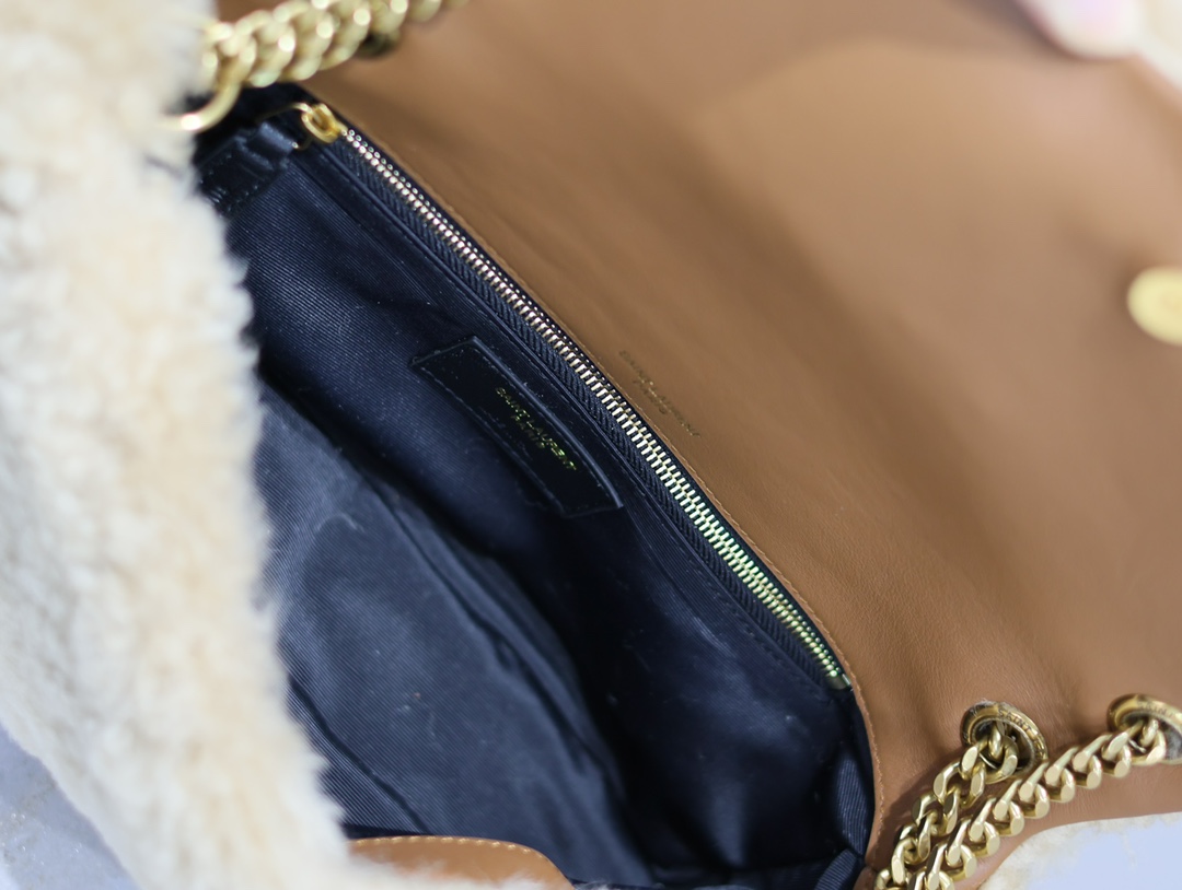 Saint Laurent Calypso Shearling Bag