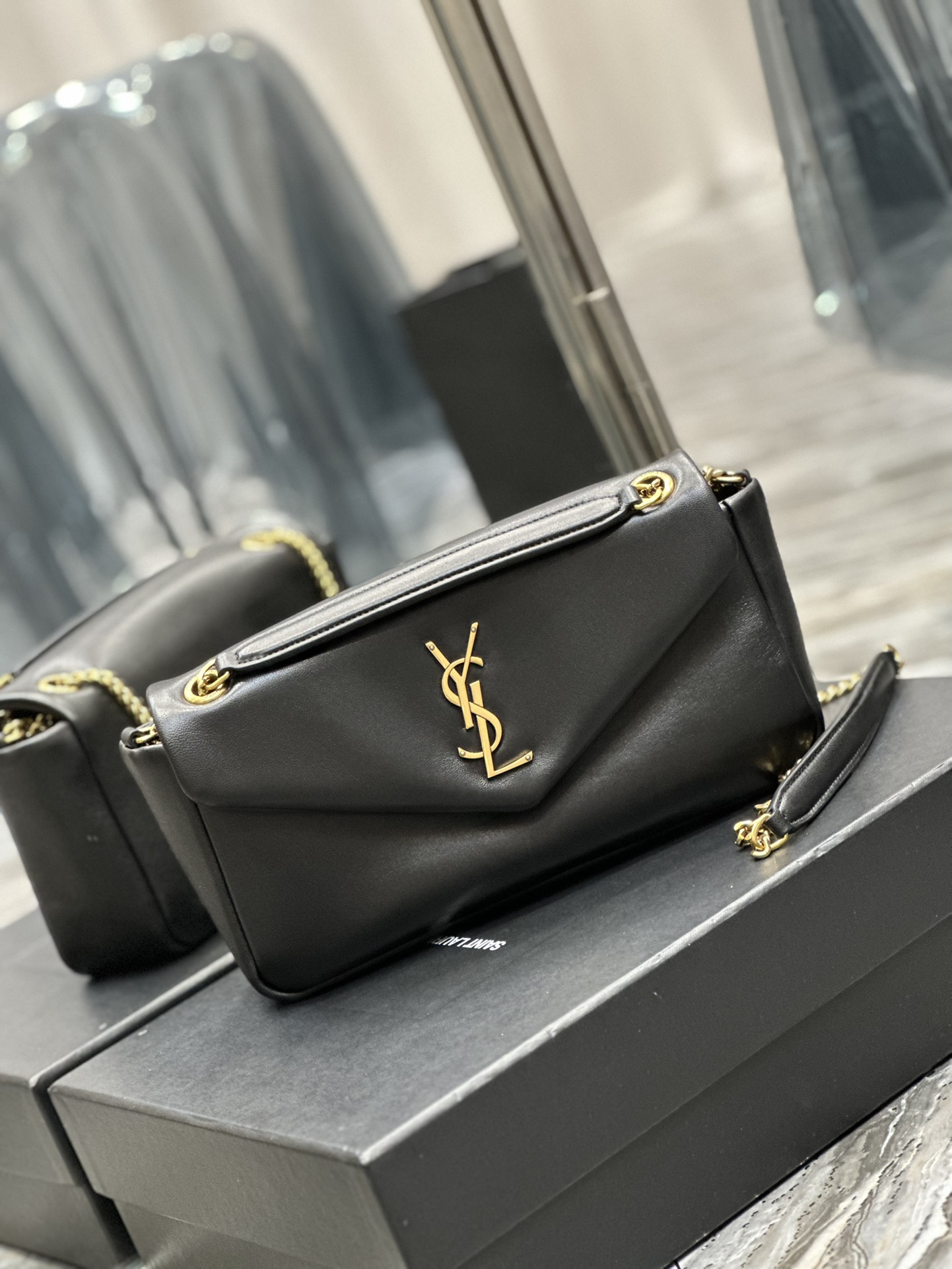 Saint Laurent Calypso Lambskin Chain Bag