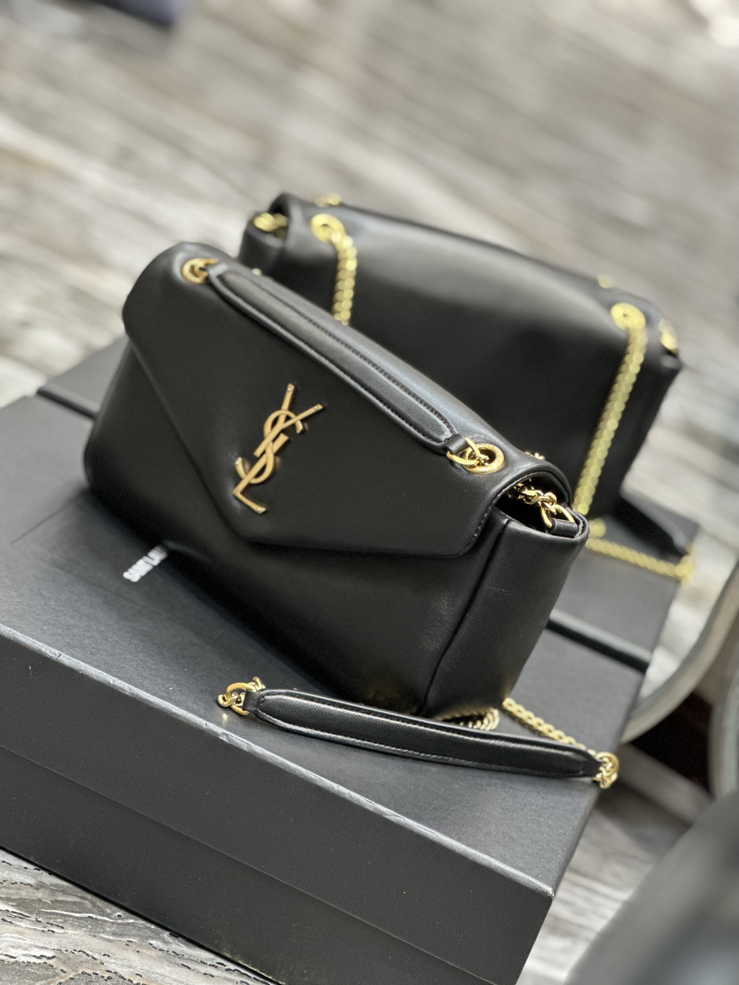 Saint Laurent Calypso Lambskin Chain Bag