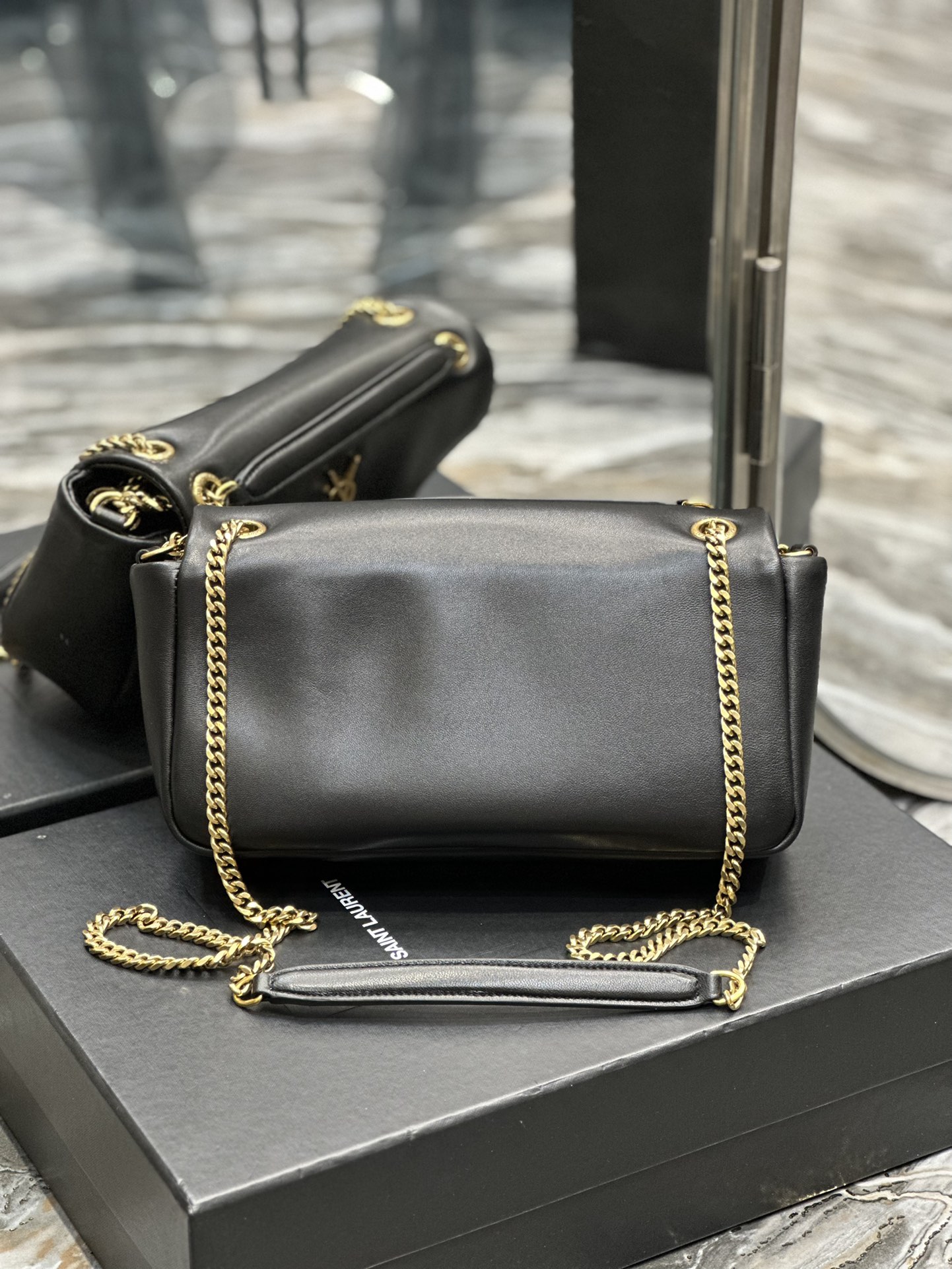 Saint Laurent Calypso Lambskin Chain Bag