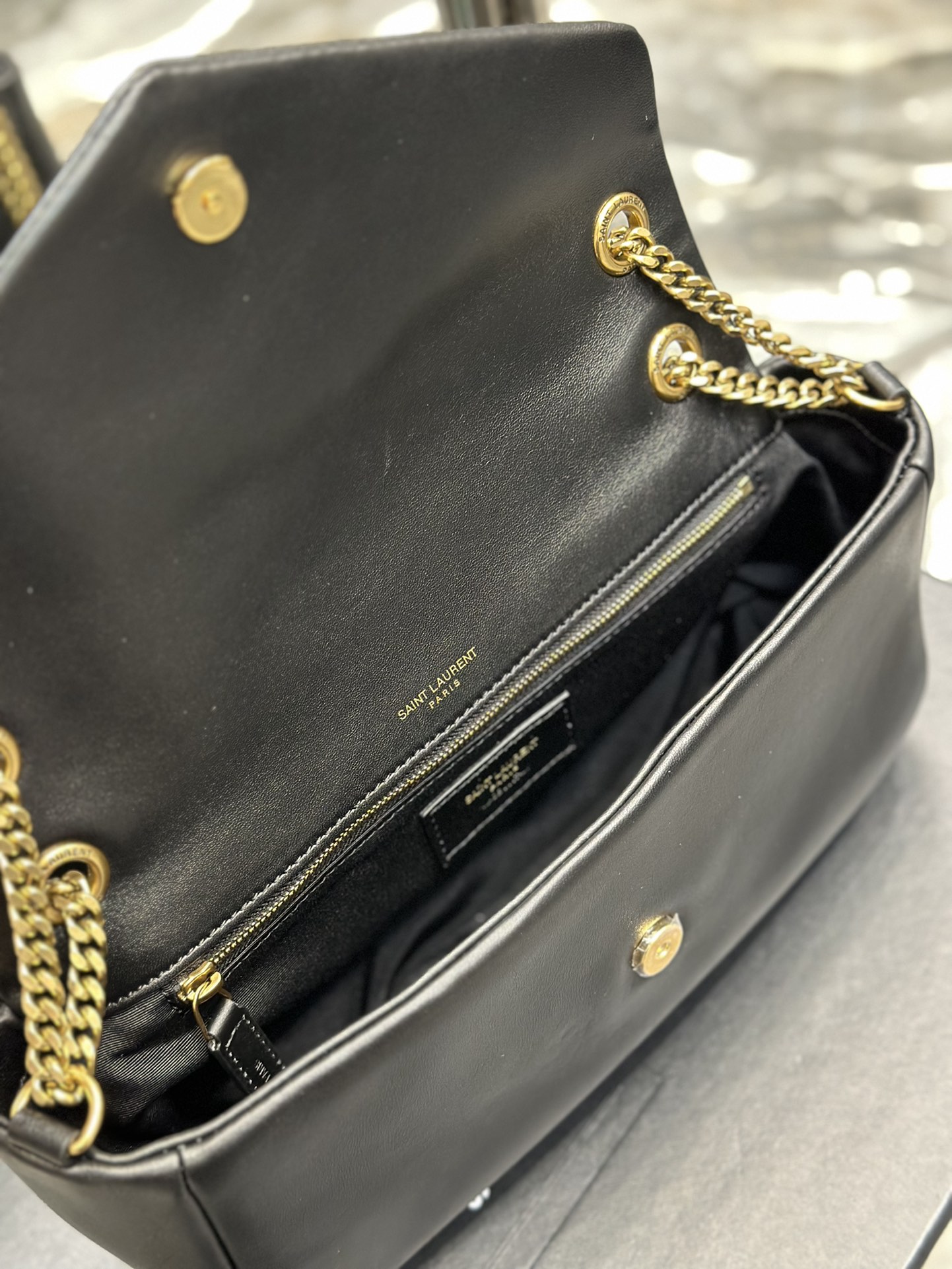 Saint Laurent Calypso Lambskin Chain Bag