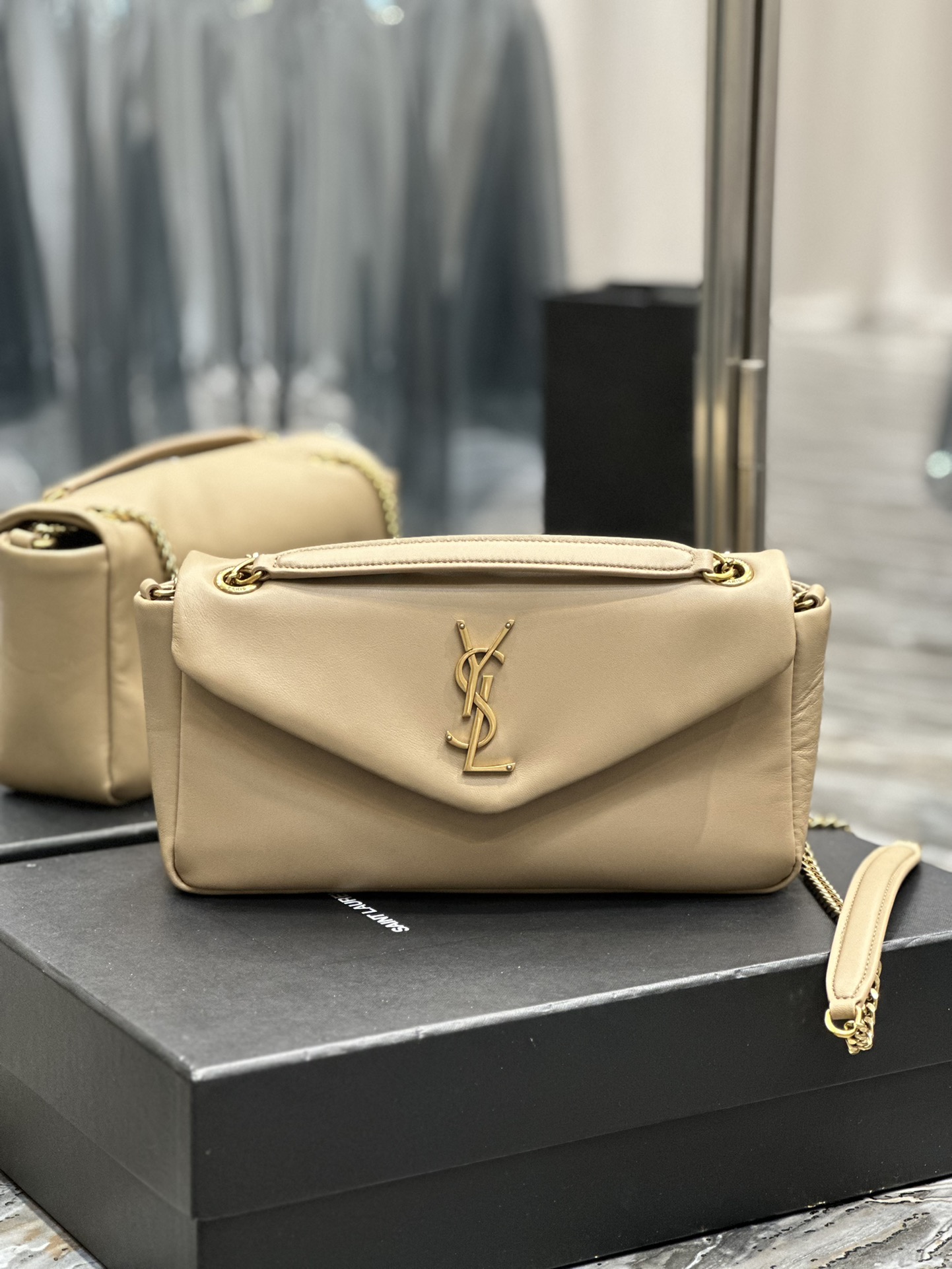 Saint Laurent Calypso Lambskin Chain Bag