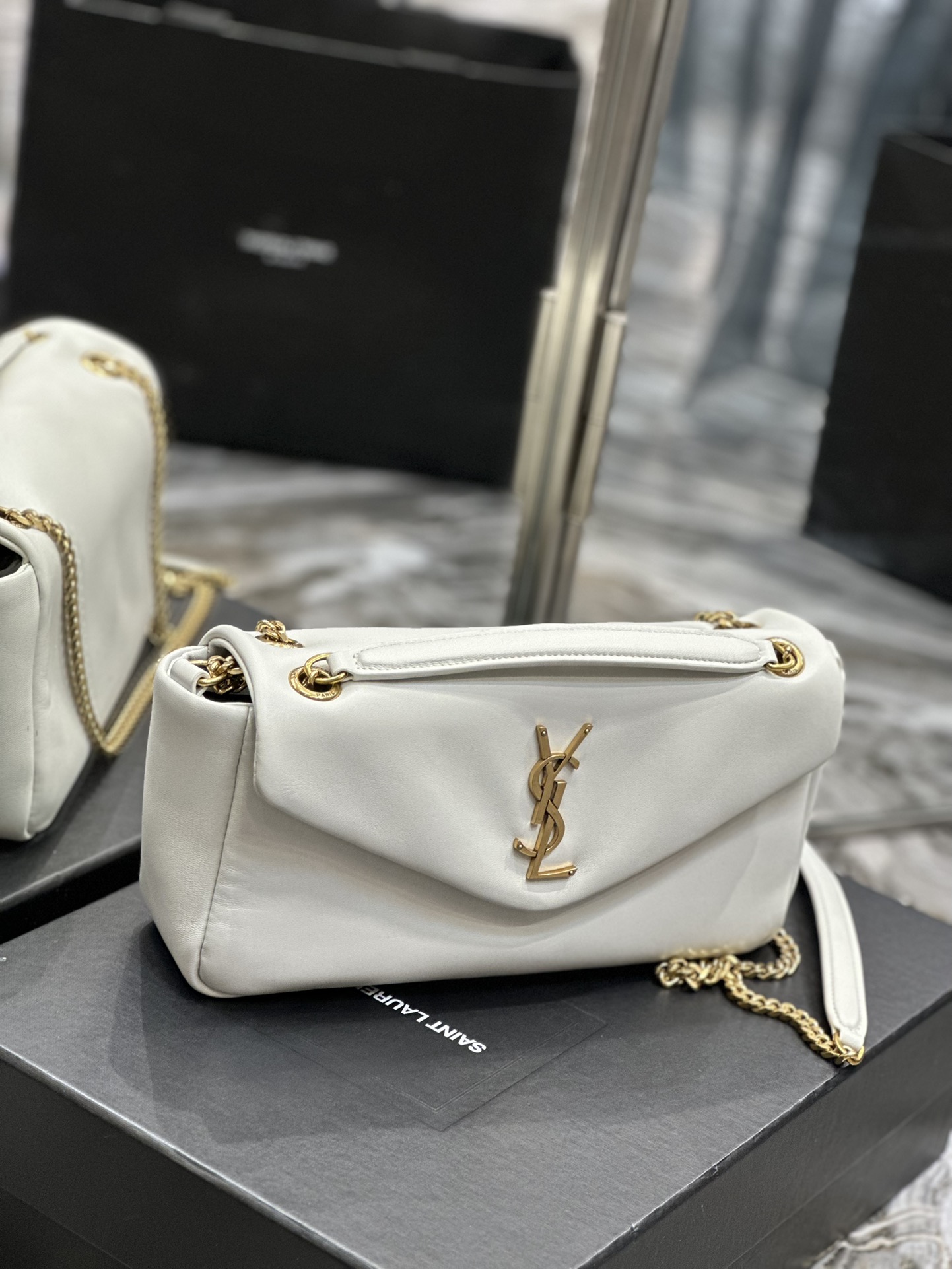 Saint Laurent Calypso Lambskin Chain Bag