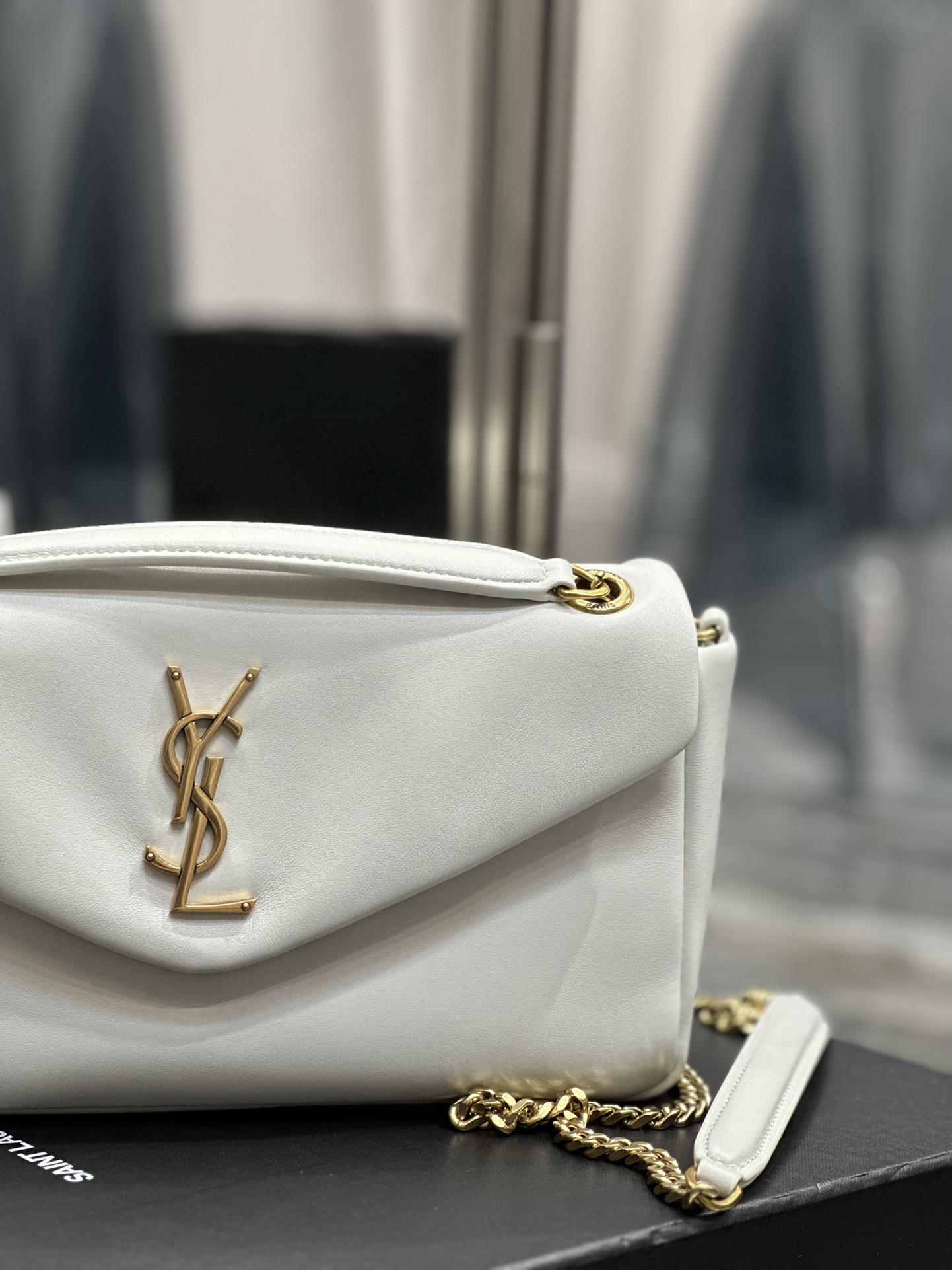 Saint Laurent Calypso Lambskin Chain Bag