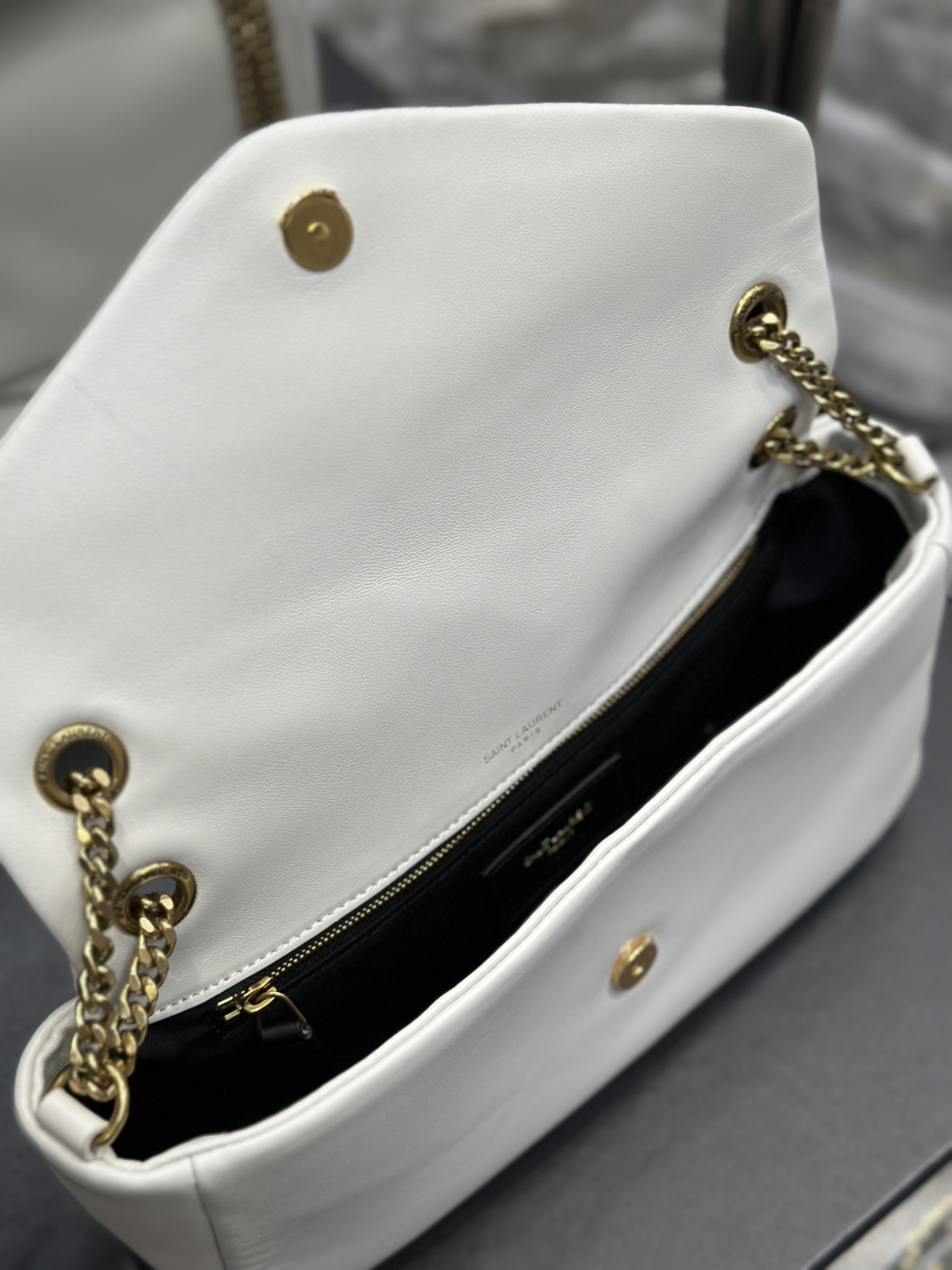 Saint Laurent Calypso Lambskin Chain Bag