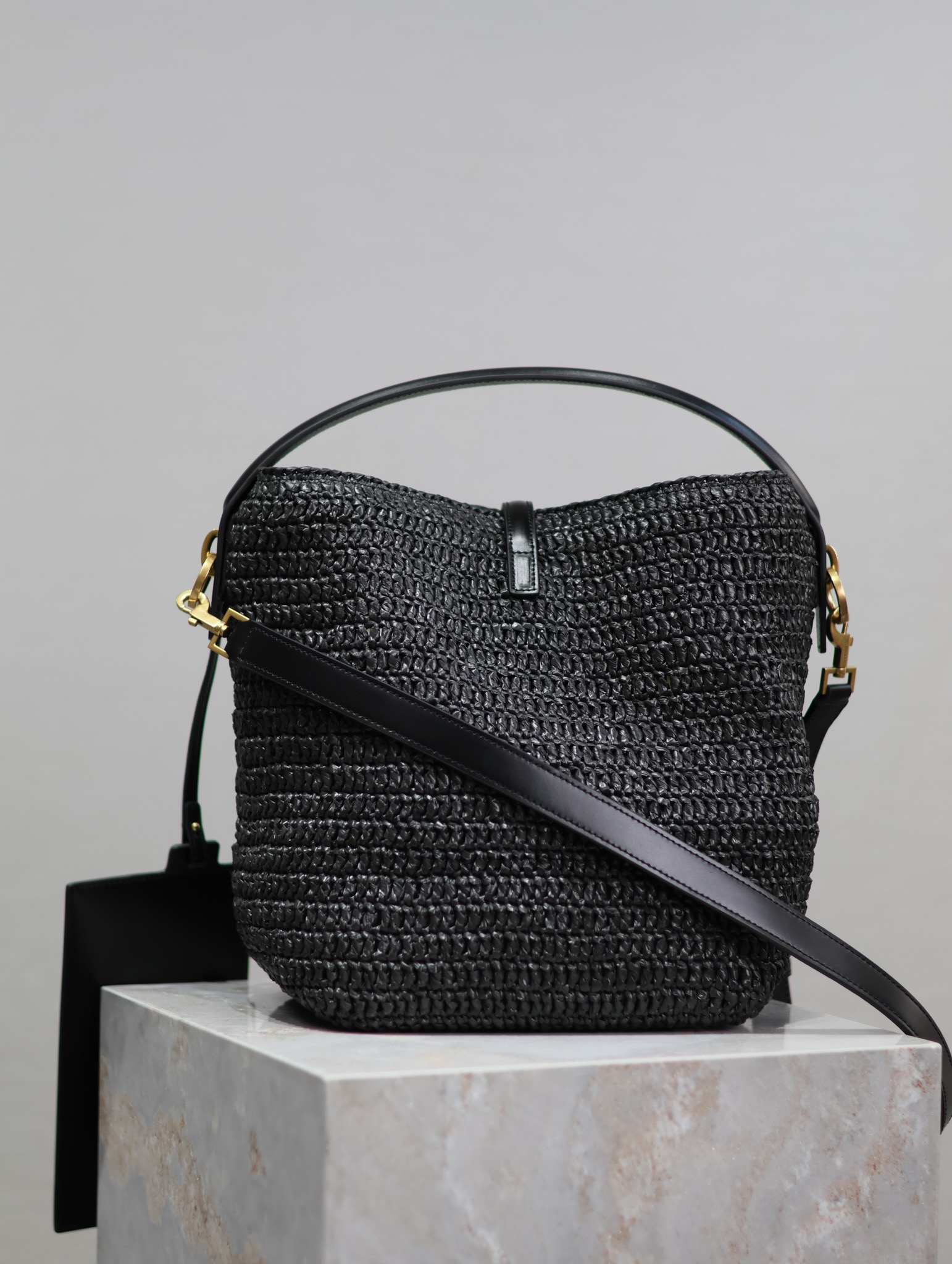 Saint Laurent LE 37 Woven Bucket Bag