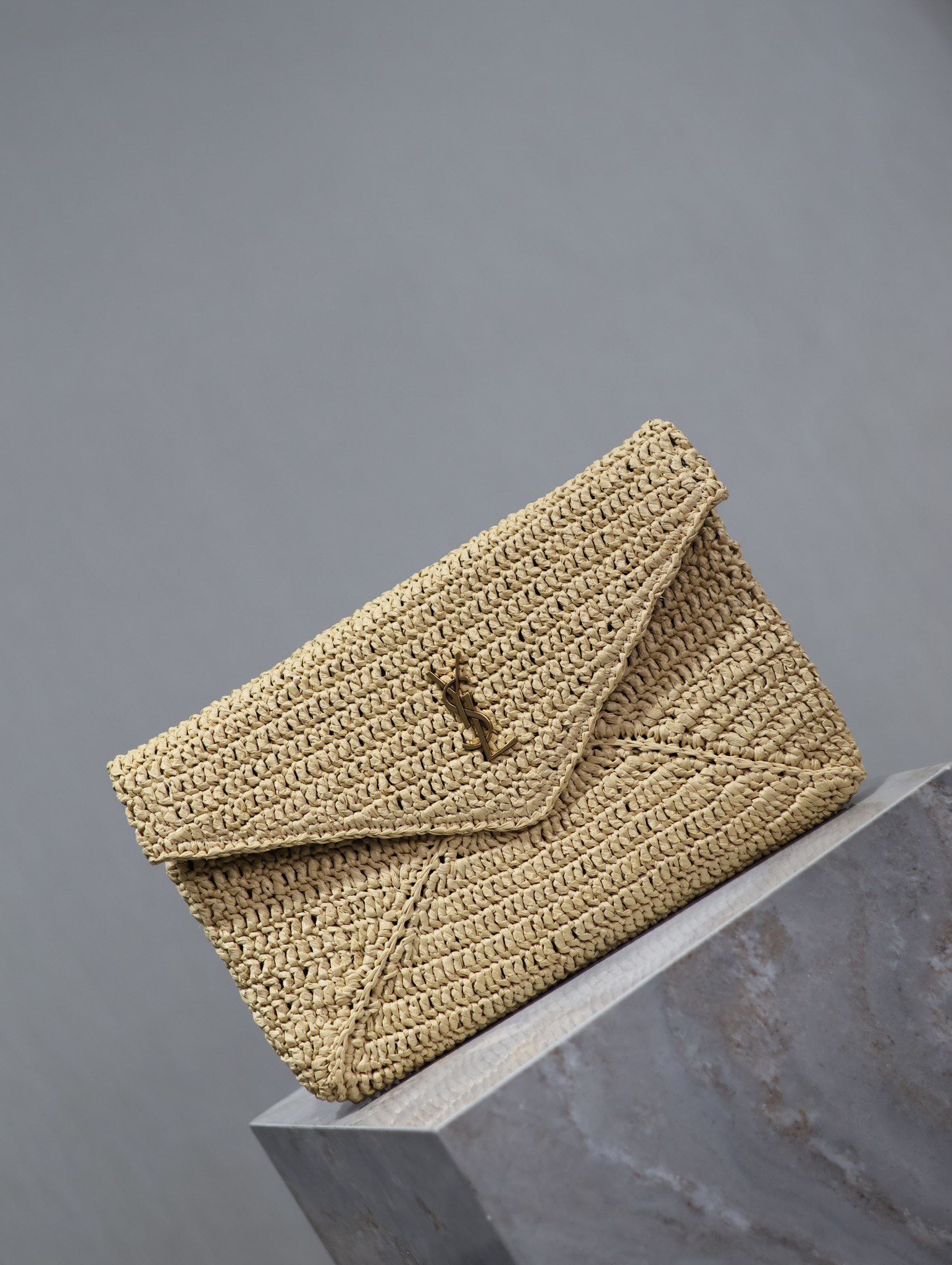 Saint Laurent LE Woven Clutch Bag