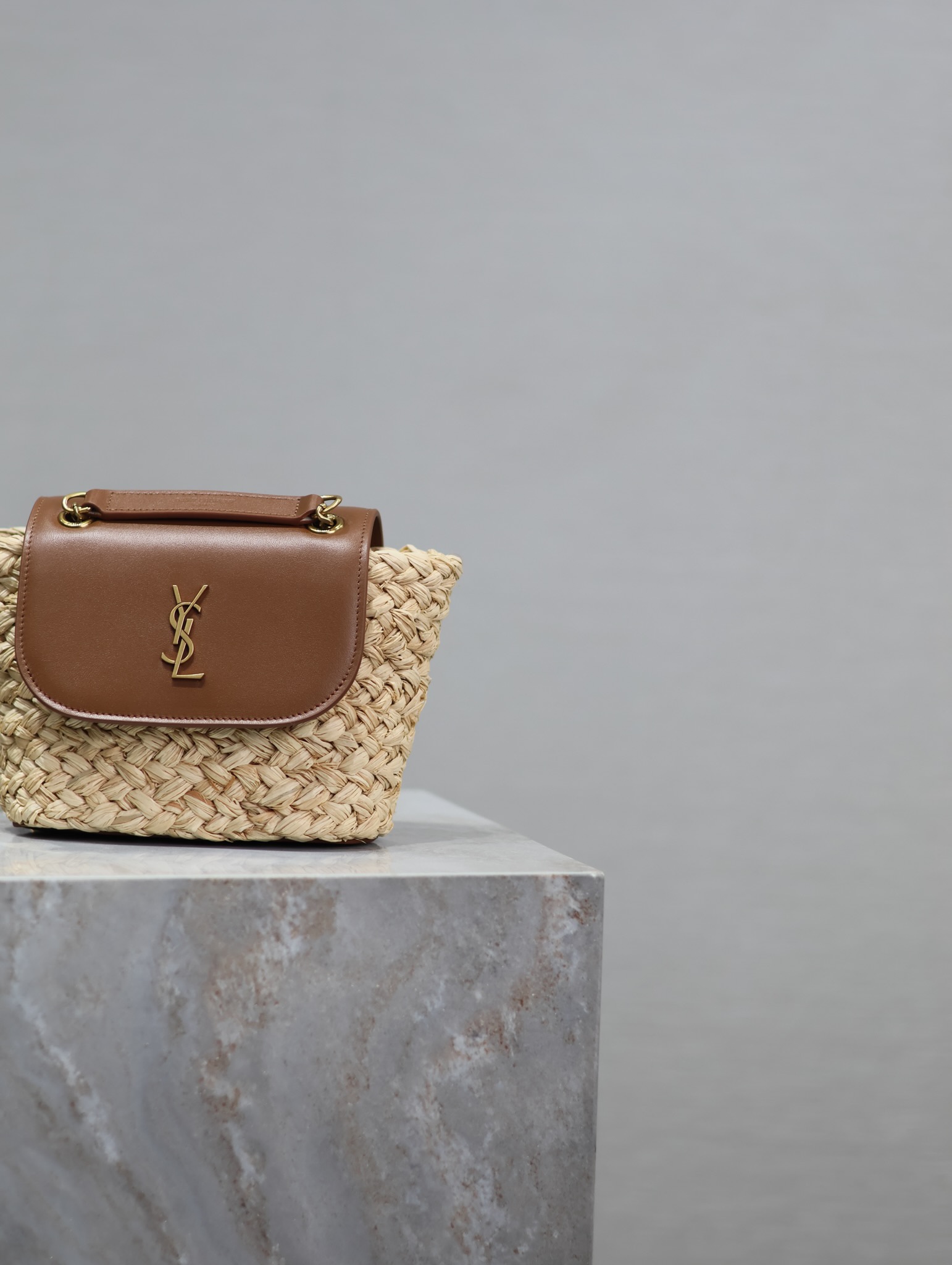 Saint Laurent MINI MANON Woven Handbag