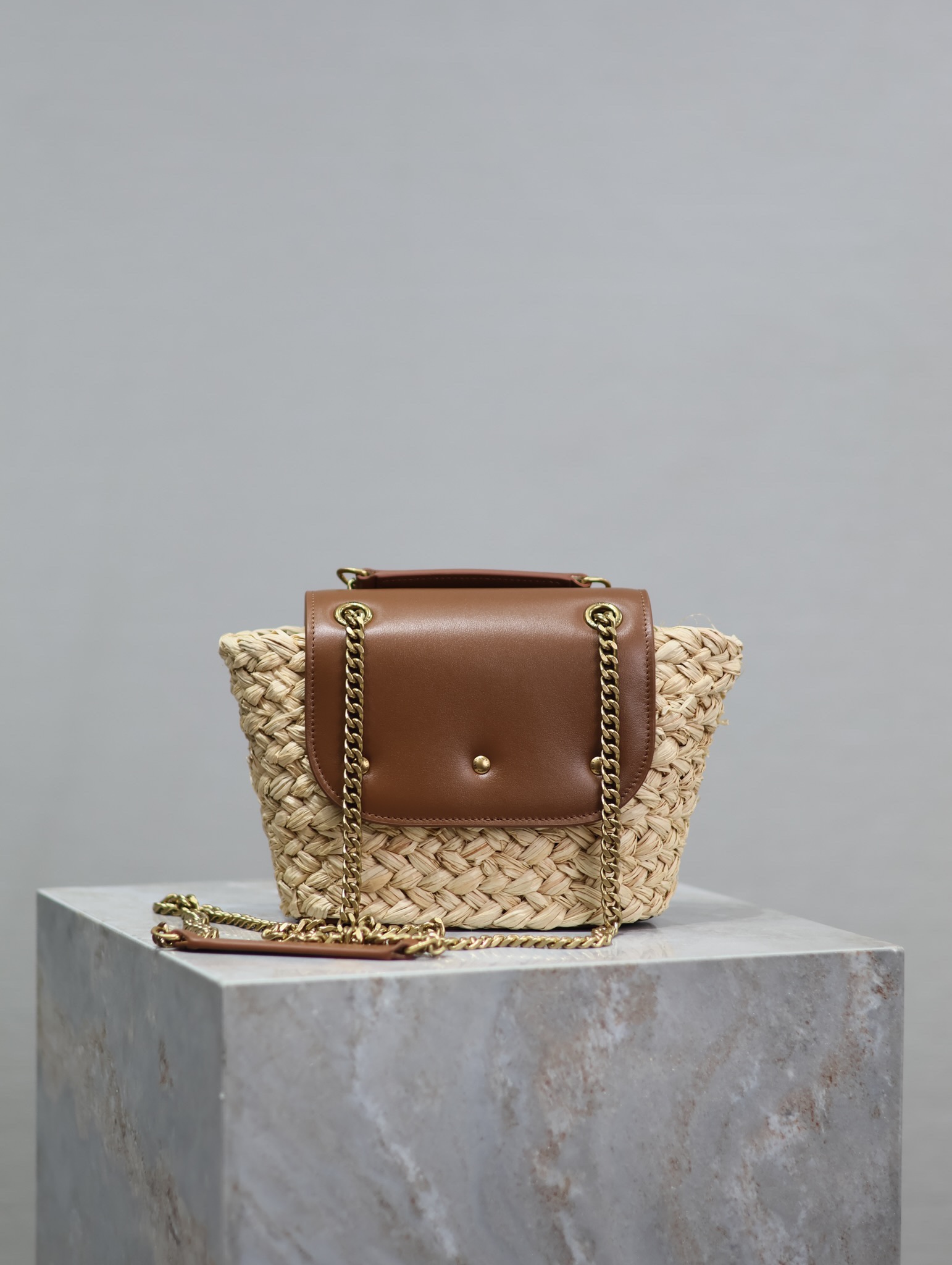 Saint Laurent MINI MANON Woven Handbag