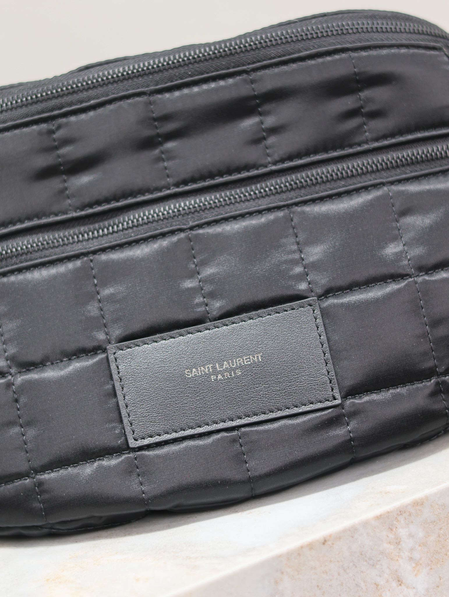 Saint Laurent Checkered Nylon Waist Bag