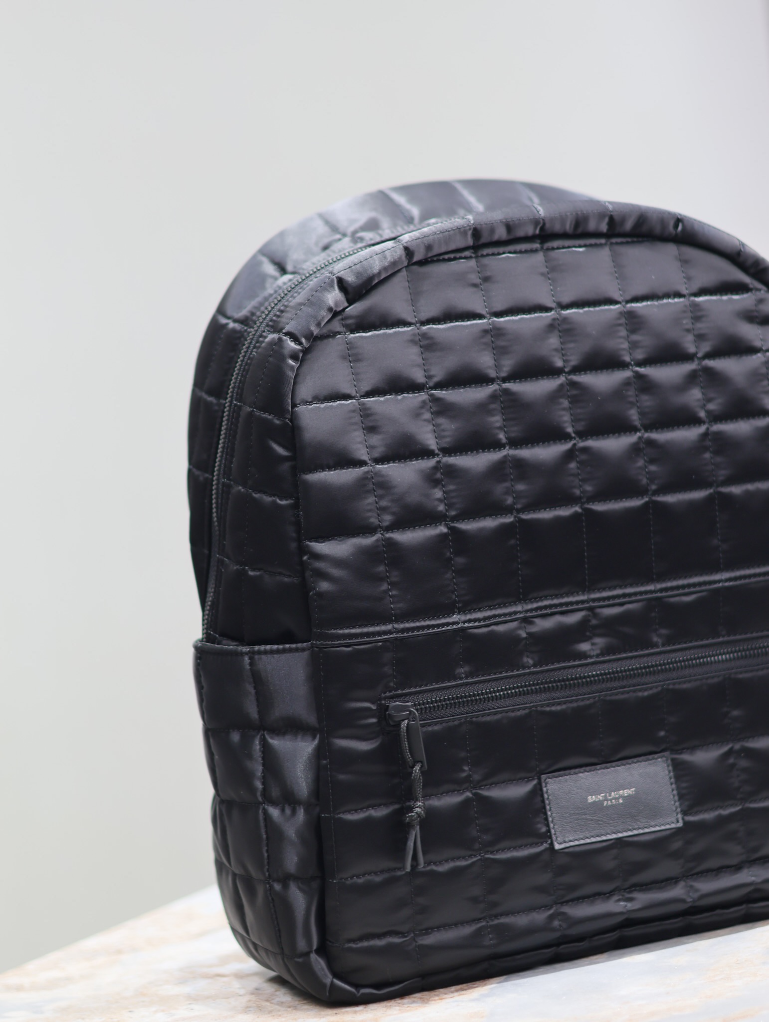 Saint Laurent Checkered Nylon Backpack