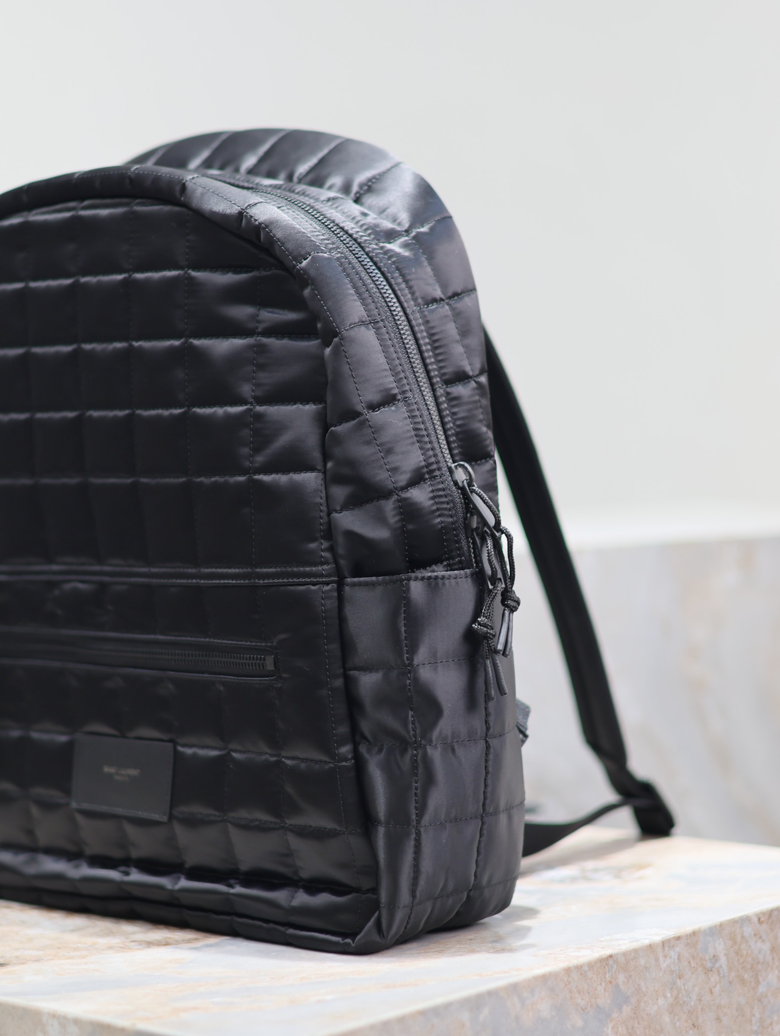 Saint Laurent Checkered Nylon Backpack