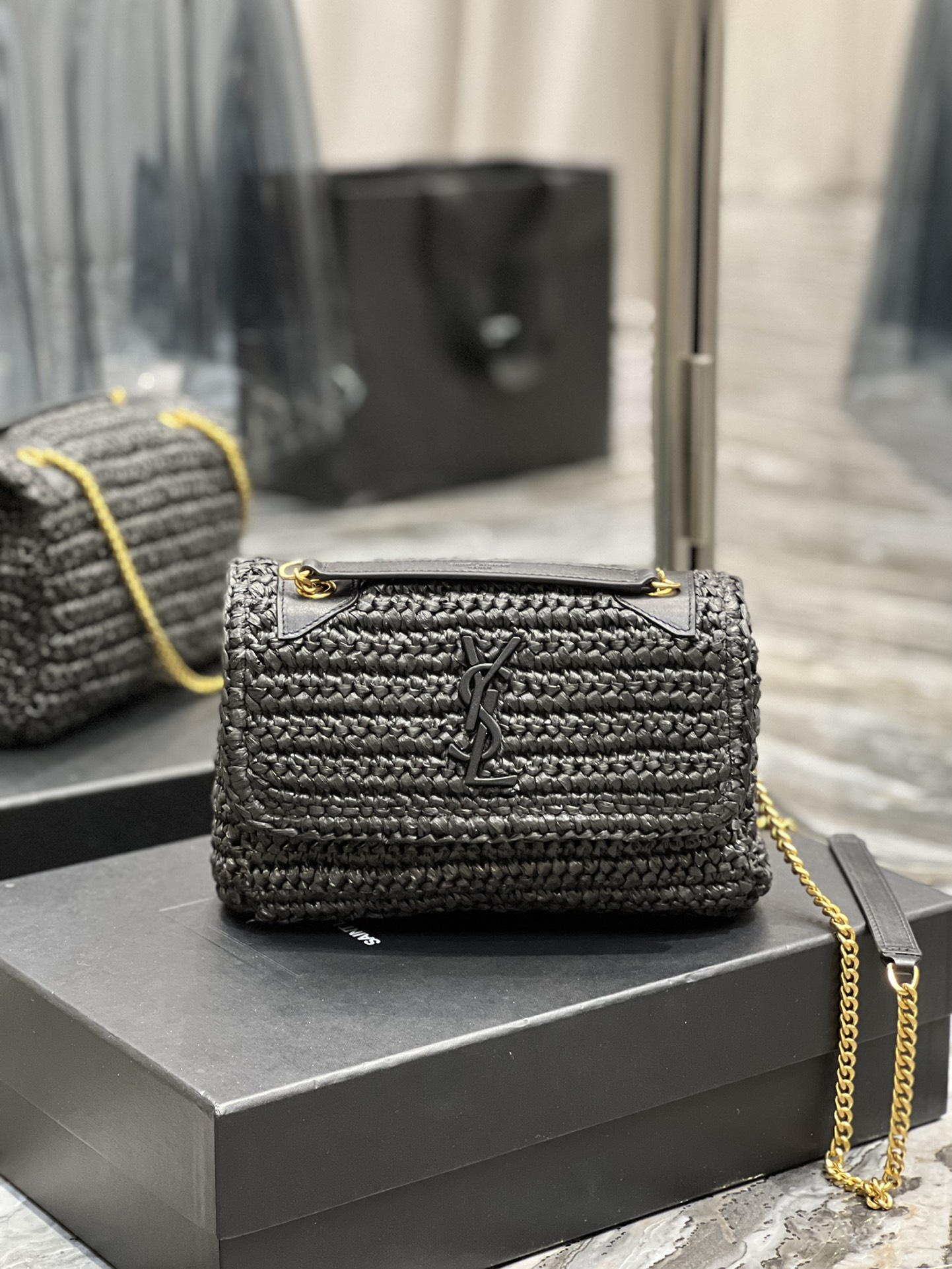 Saint Laurent YSL Niki Woven Bag