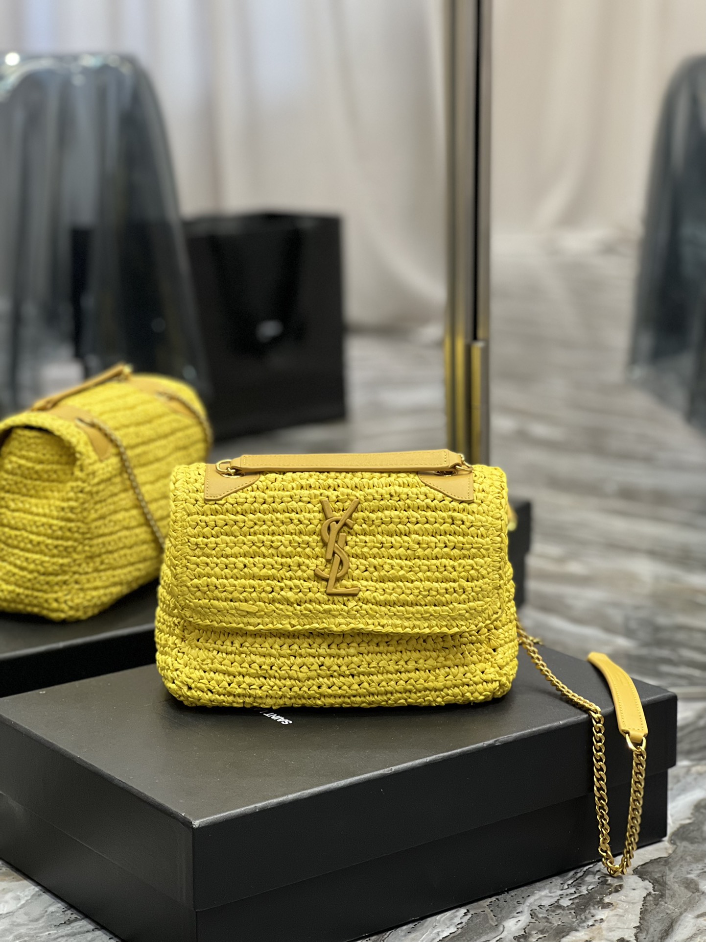 Saint Laurent YSL Niki Woven Bag