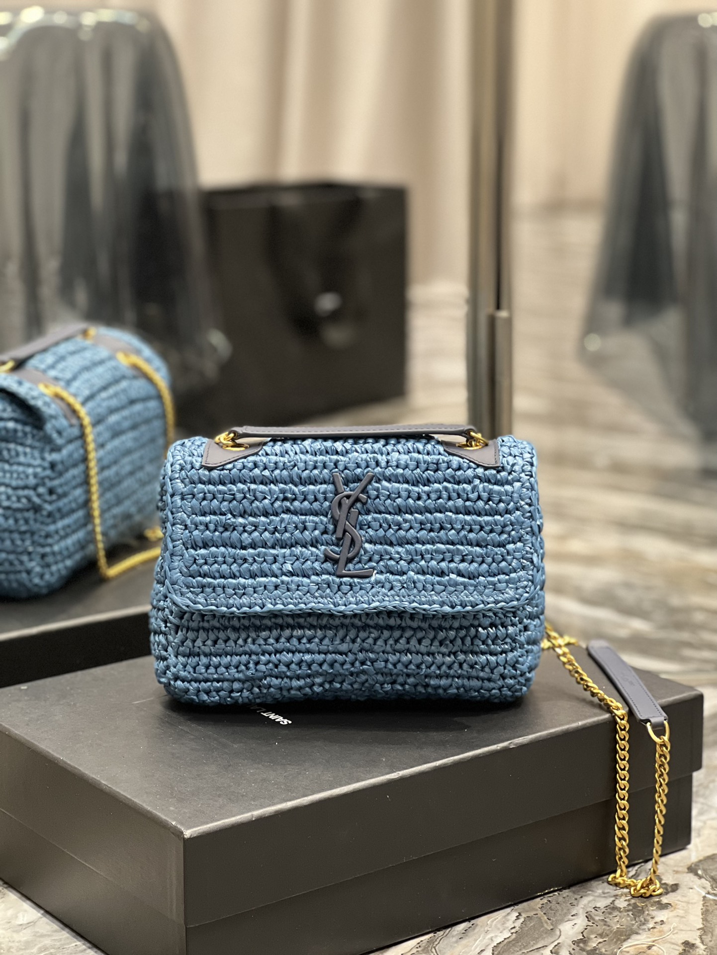 Saint Laurent YSL Niki Woven Bag