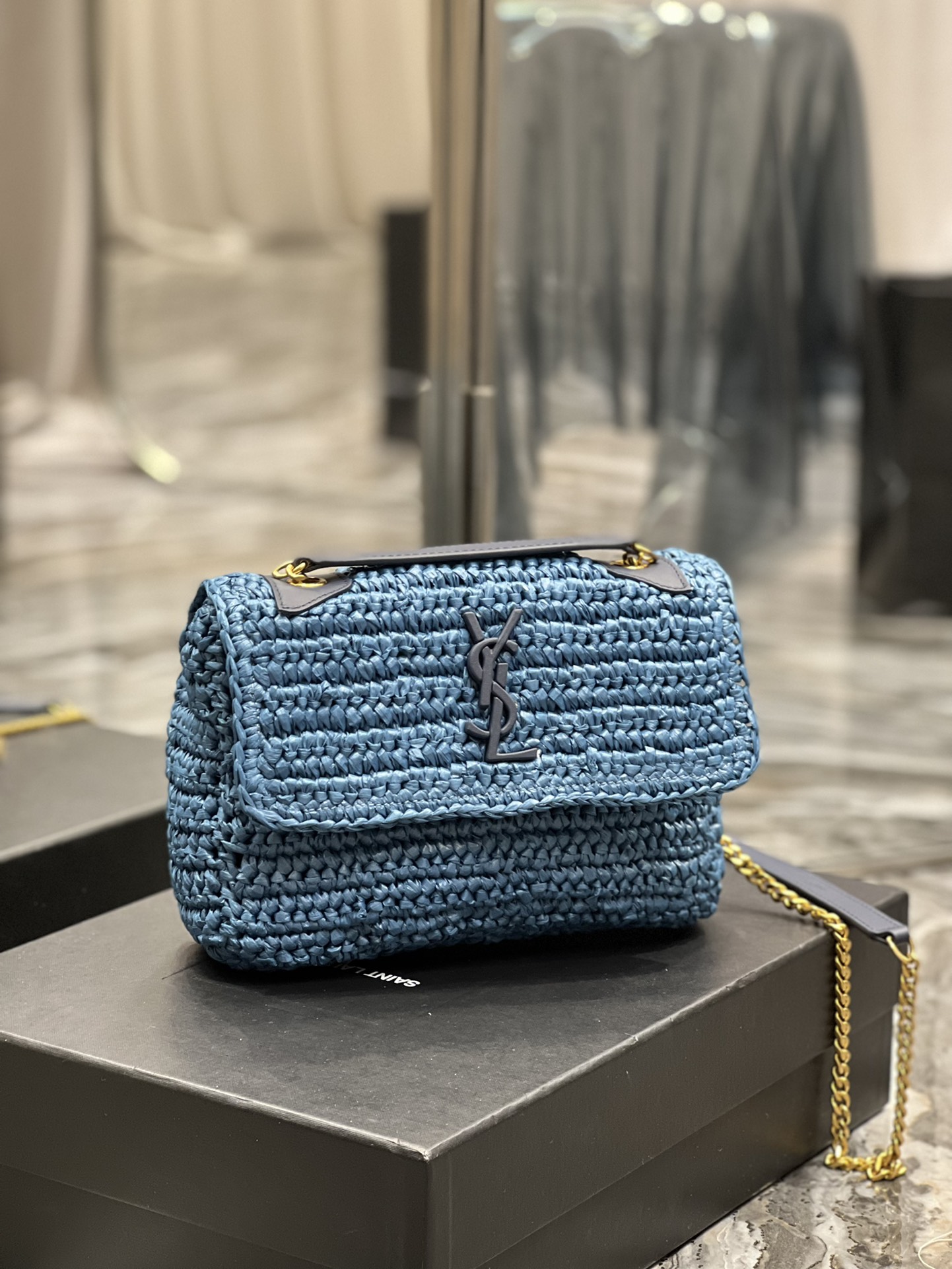 Saint Laurent YSL Niki Woven Bag