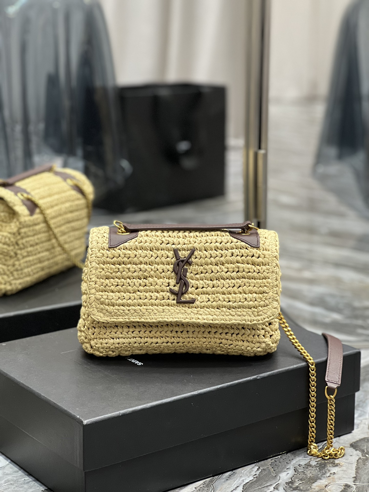 Saint Laurent YSL Niki Woven Bag