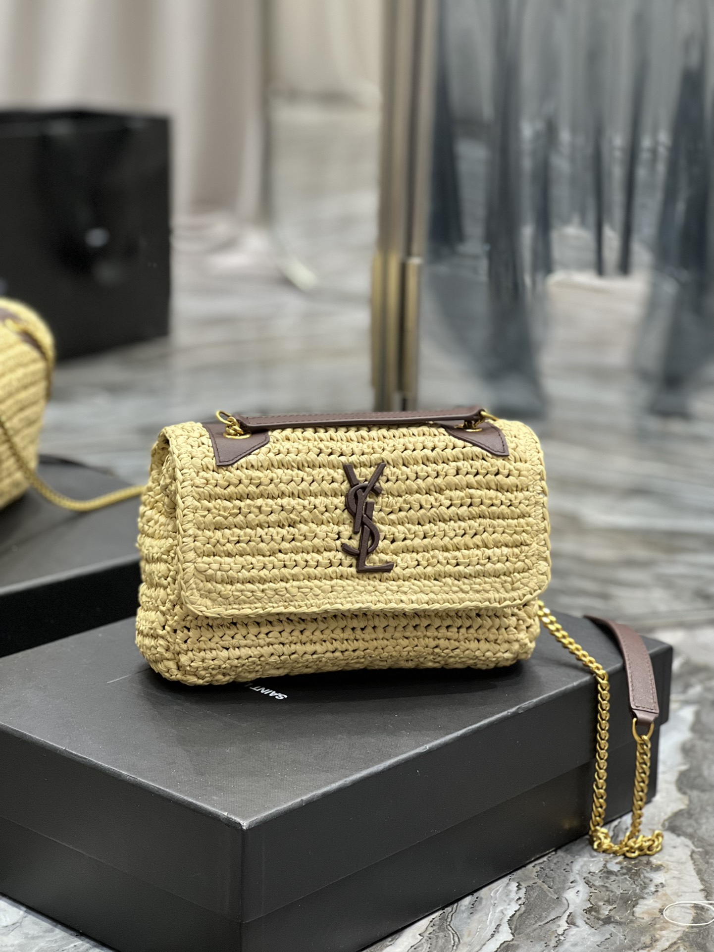 Saint Laurent YSL Niki Woven Bag