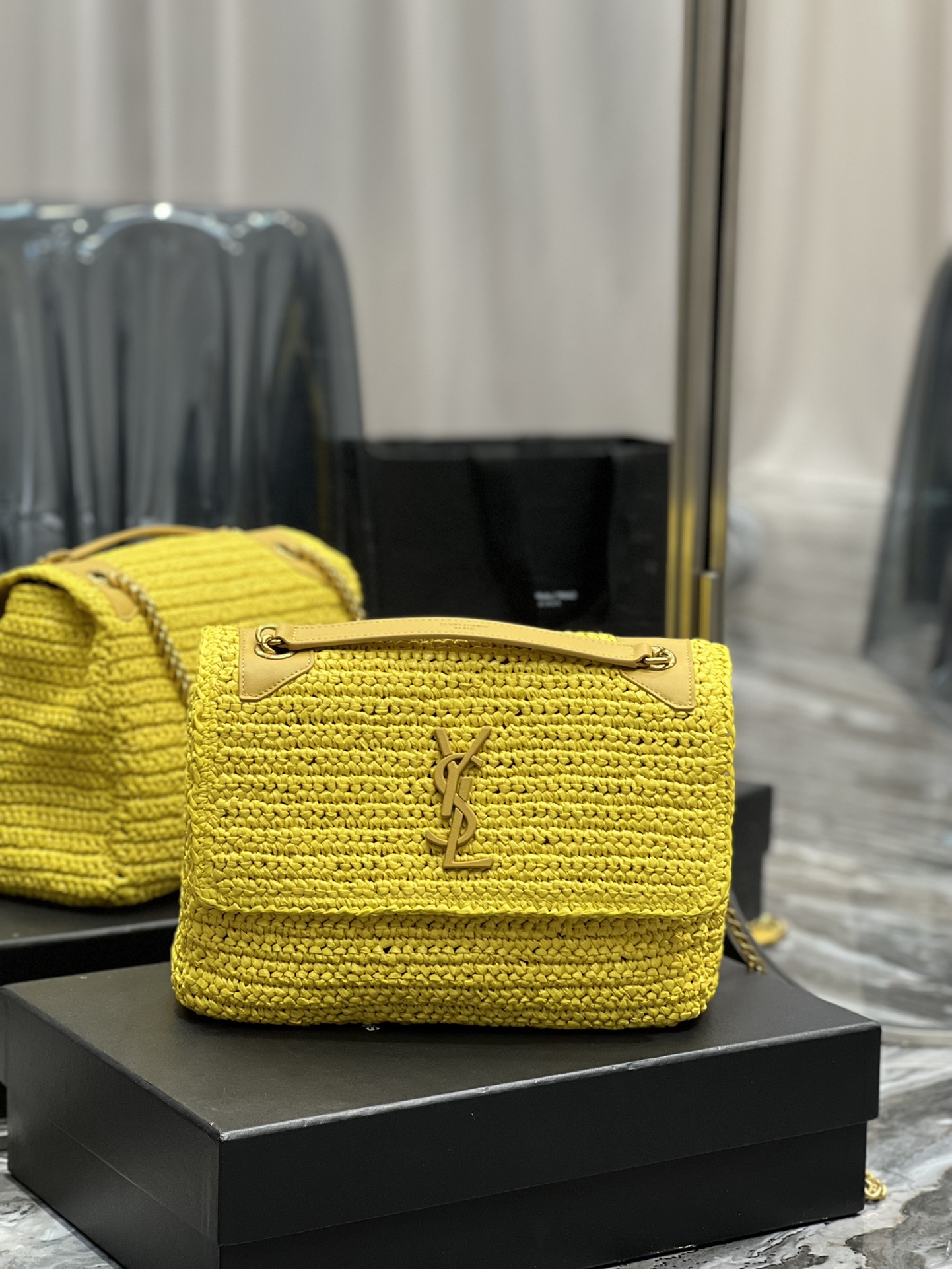 Saint Laurent YSL Niki Woven Bag