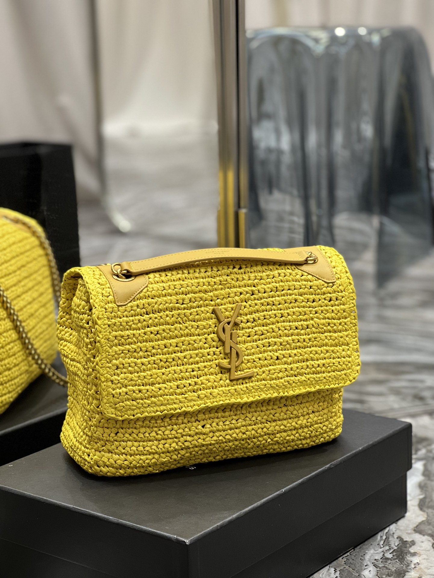  Saint Laurent YSL Niki Woven Bag