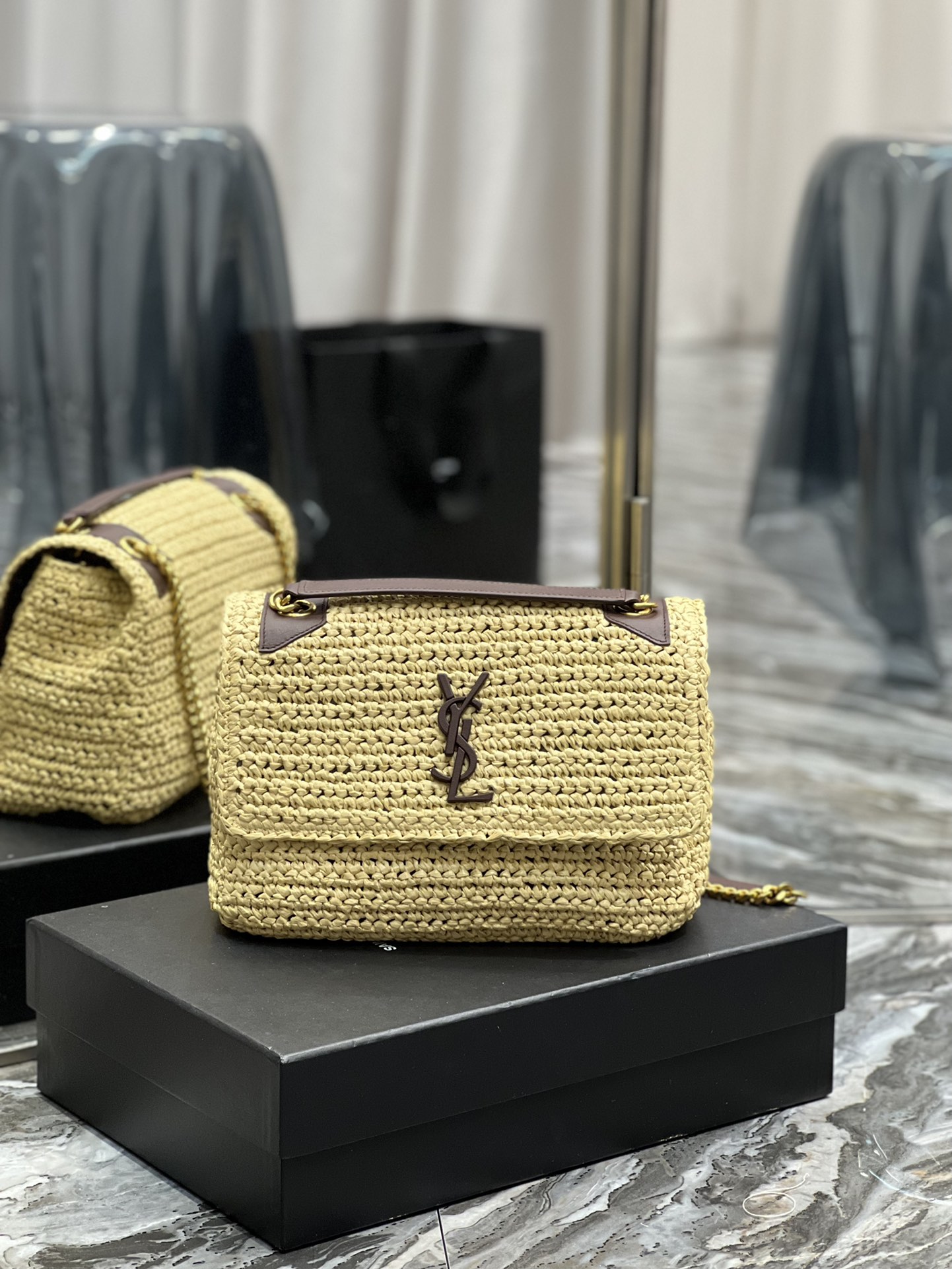 Saint Laurent YSL Niki Woven Bag