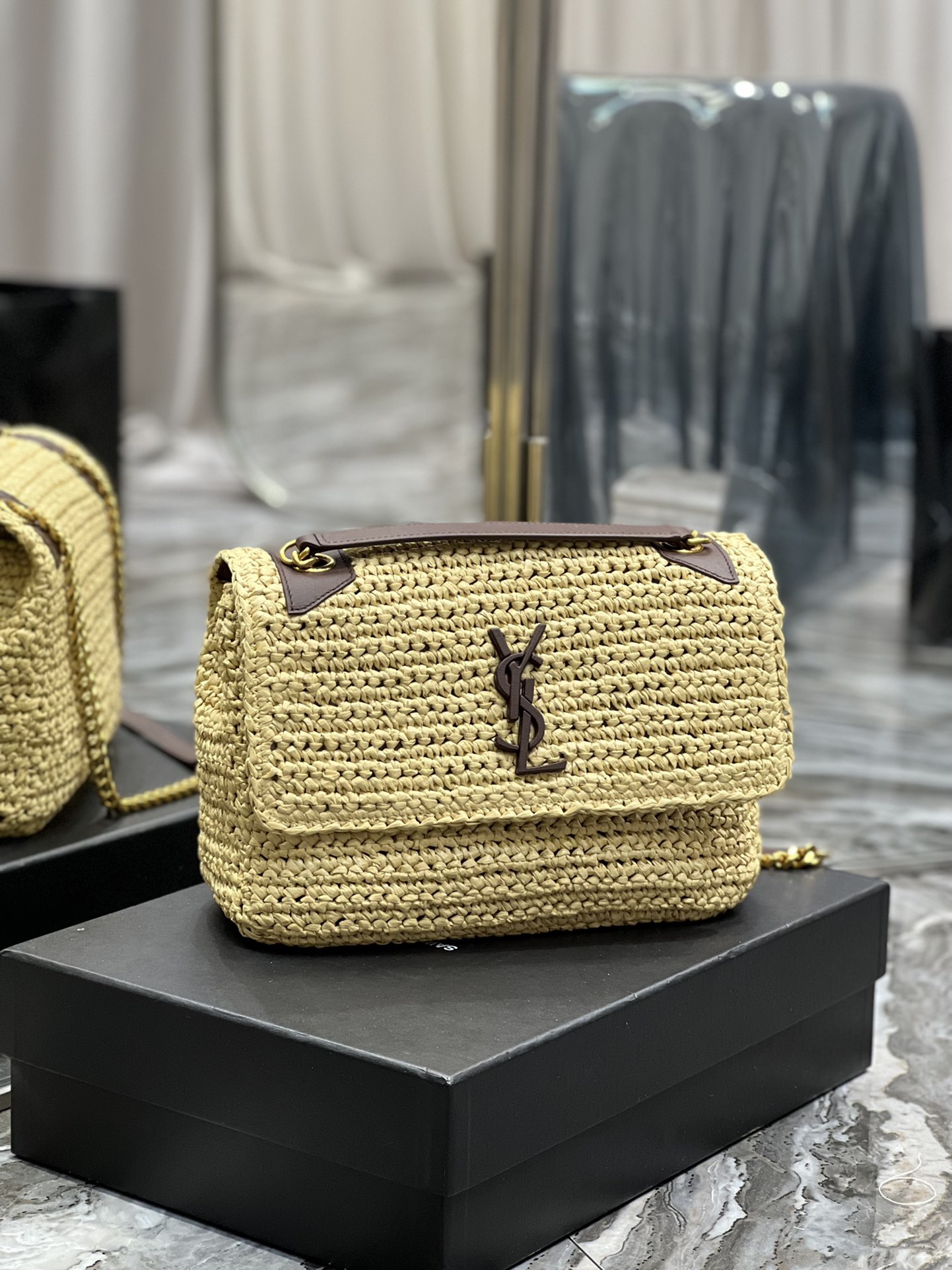  Saint Laurent YSL Niki Woven Bag