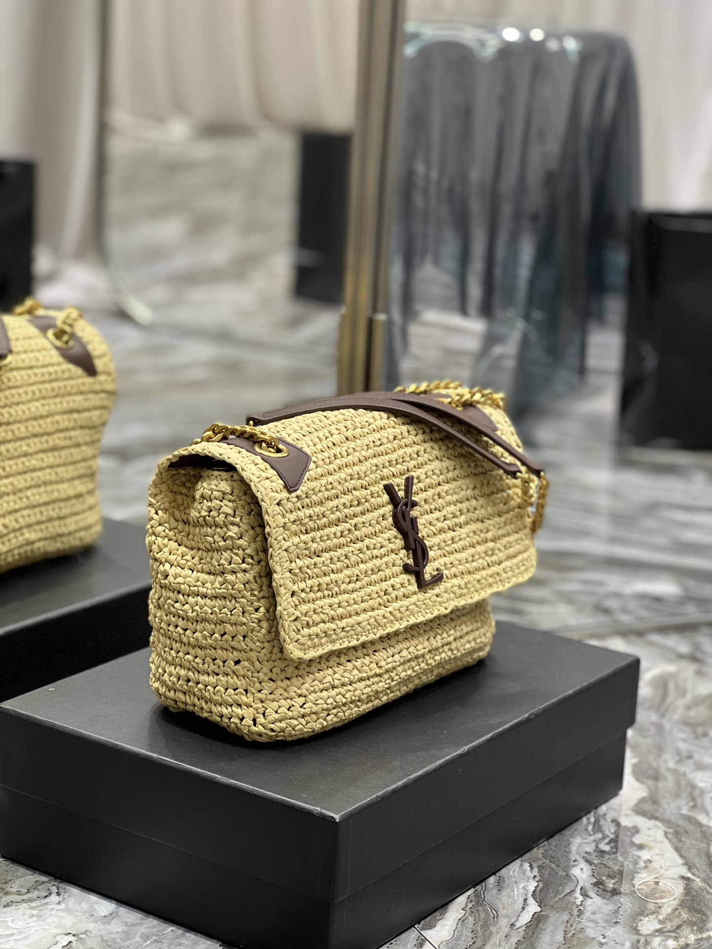  Saint Laurent YSL Niki Woven Bag